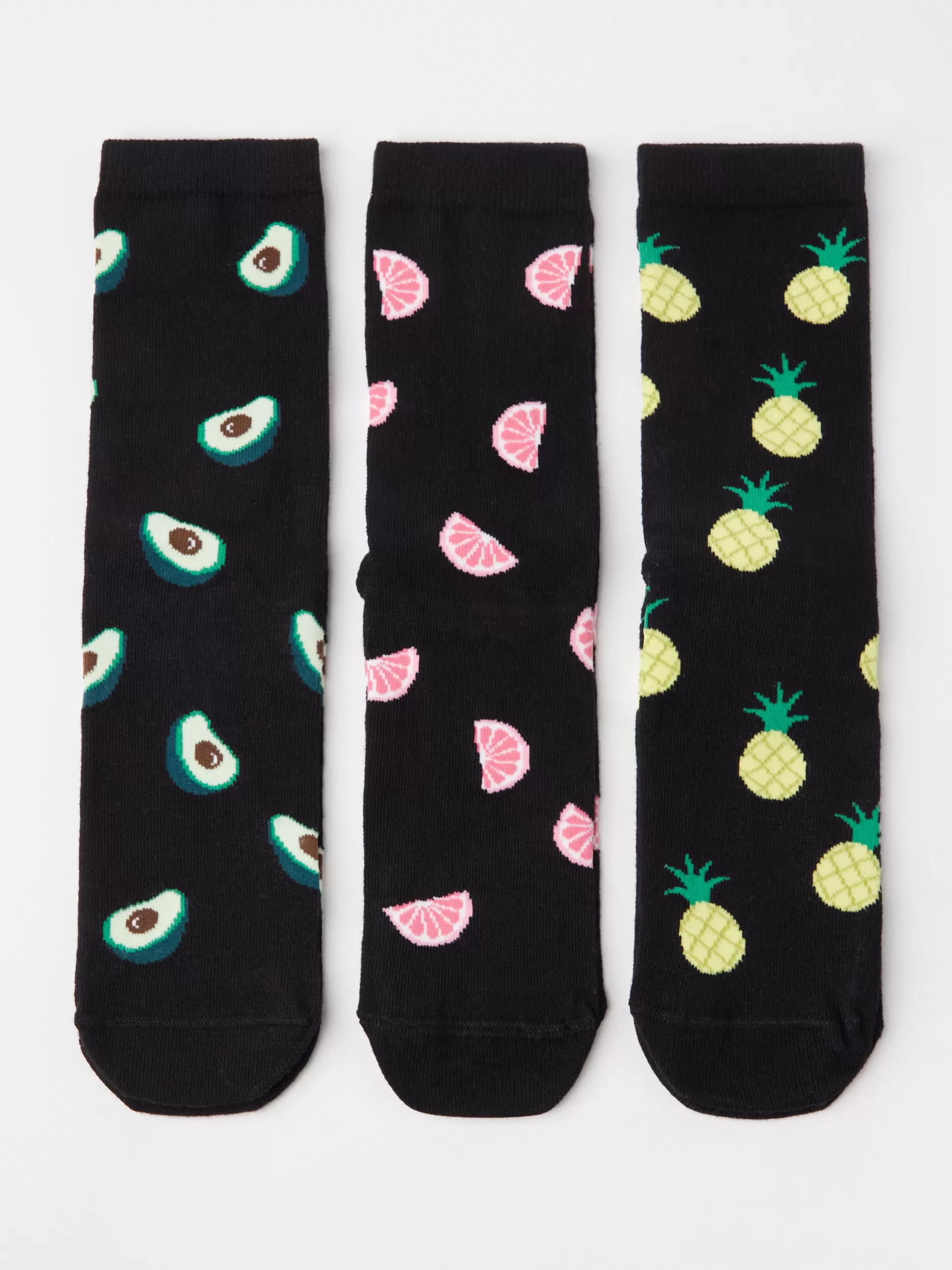 Lindex Undertøy<3-Pakning Sokker Med Frukter Black