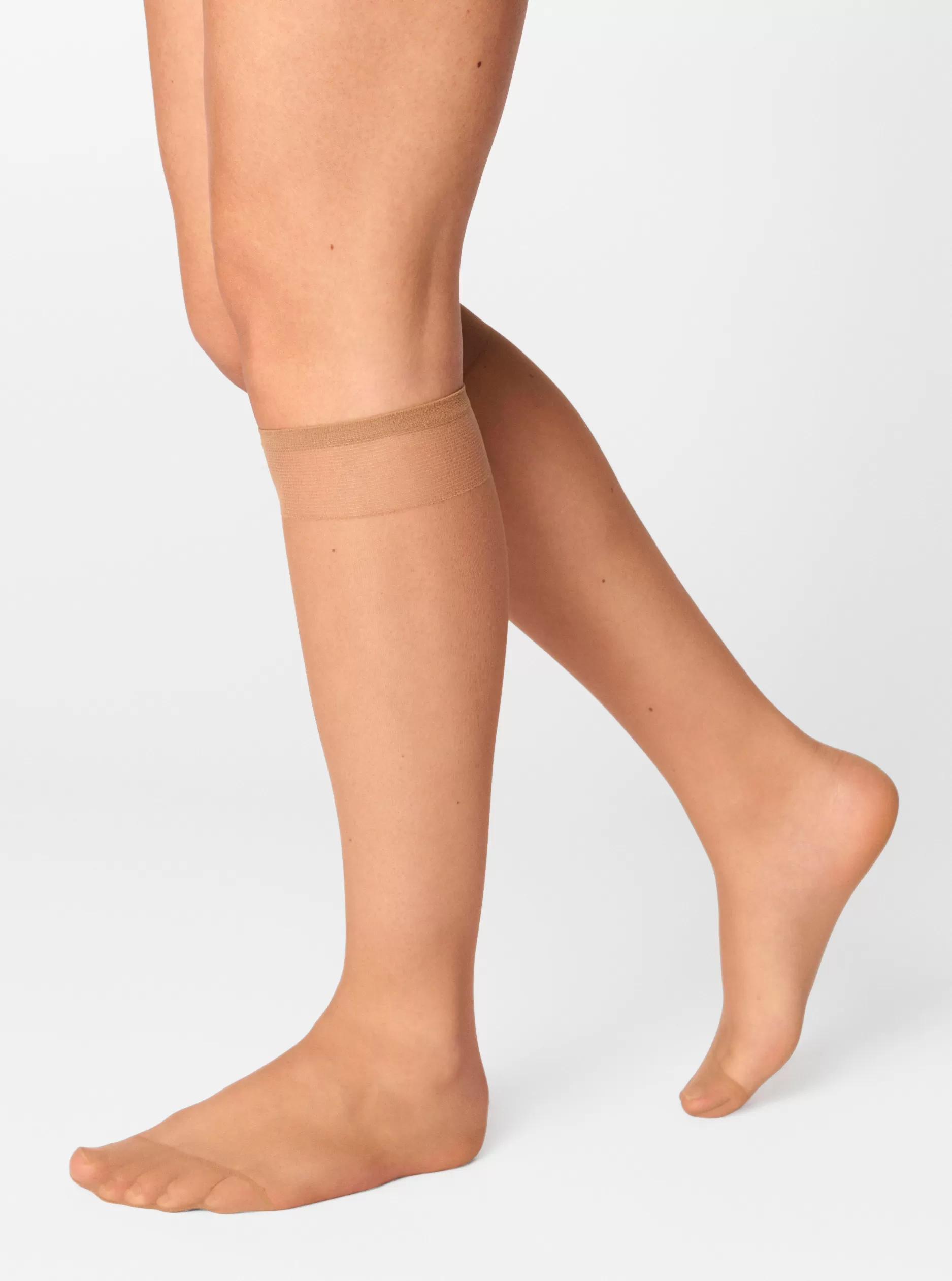 Lindex Sokker<4-Pakning Med Matte Knestromper Beige