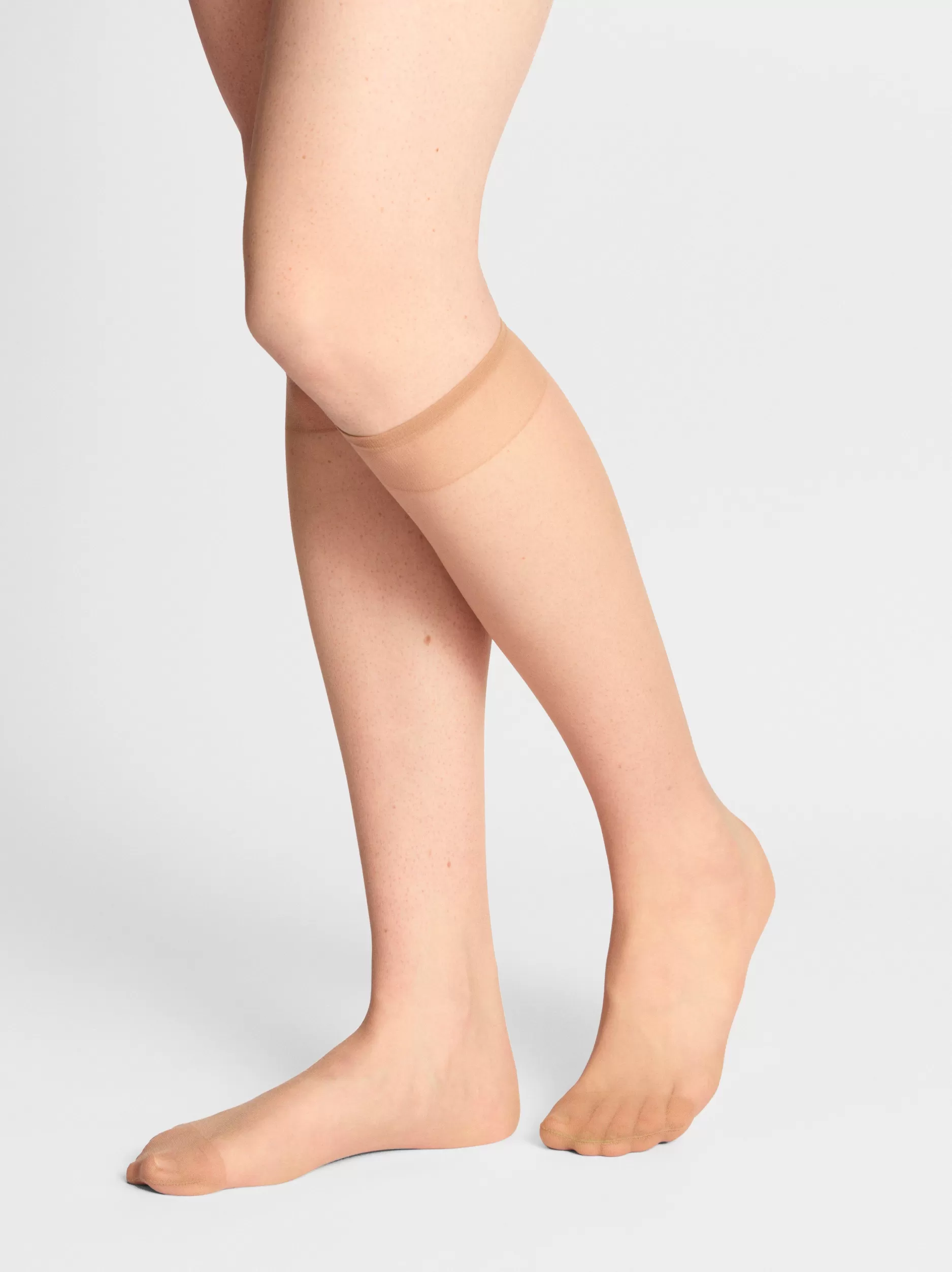 Lindex Sokker<4-Pakning Med Matte Knestromper Light Beige