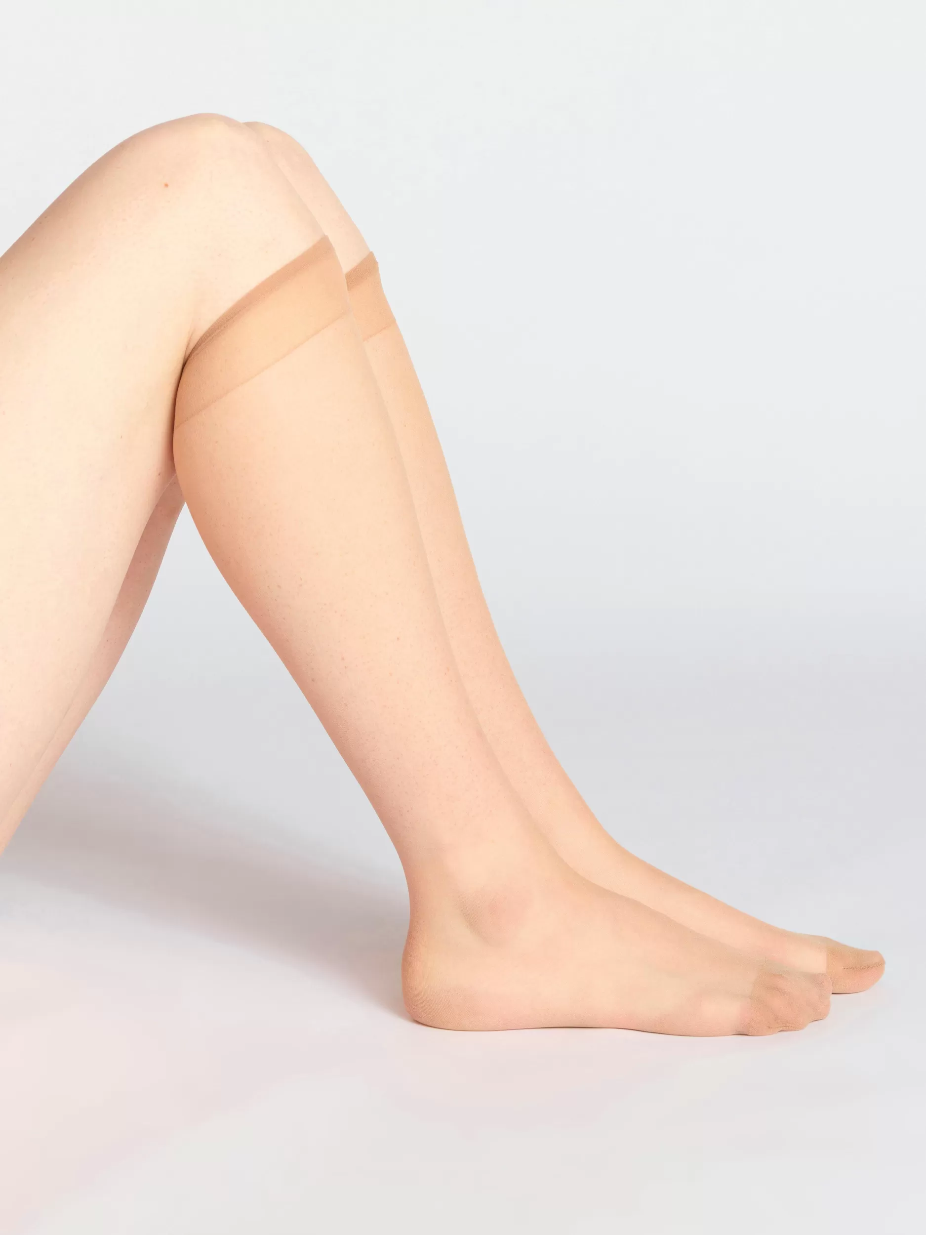 Lindex Sokker<4-Pakning Med Matte Knestromper Light Beige