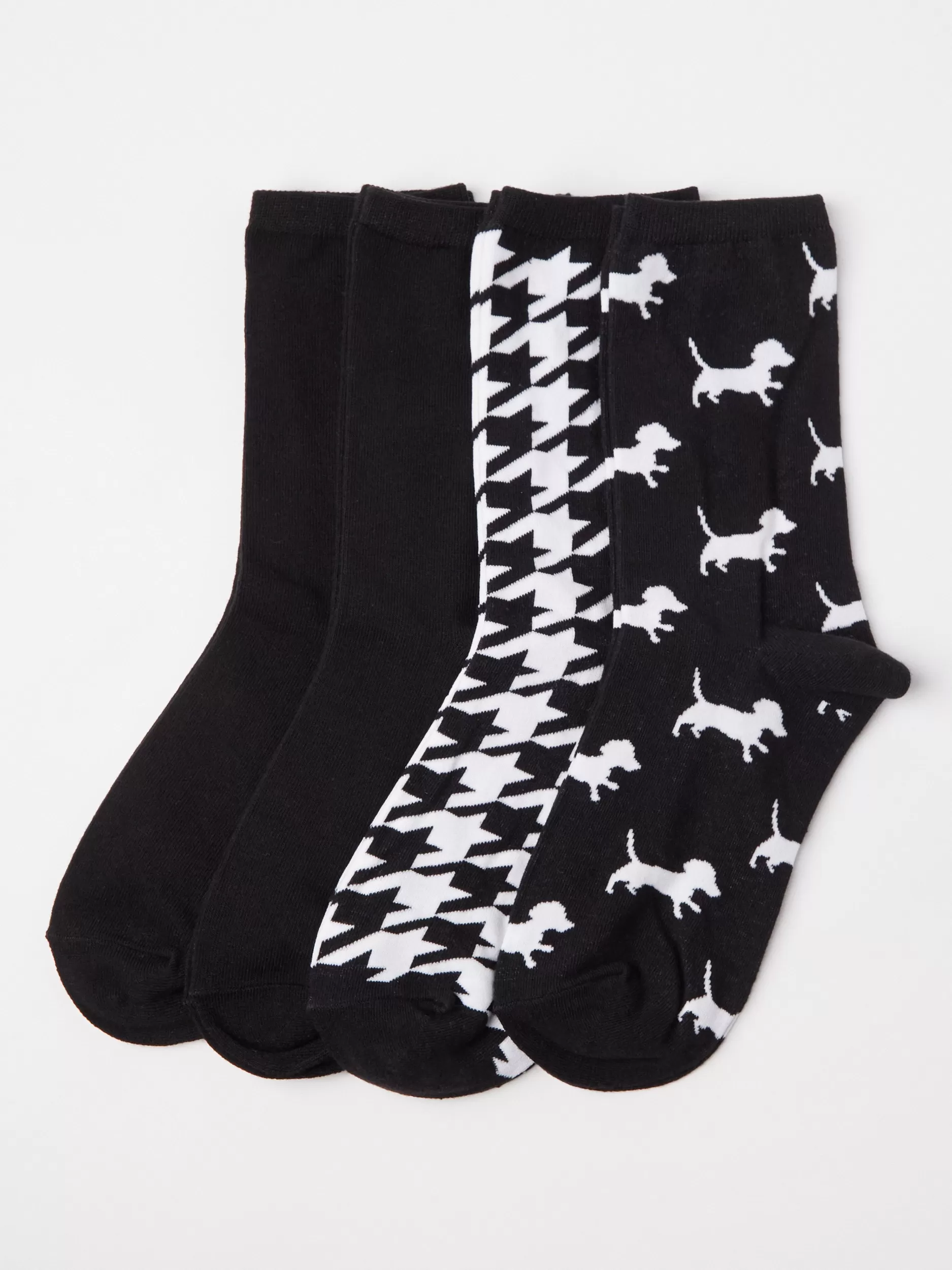 Lindex Sokker<4-Pakning Med Sokker Med Monster Black