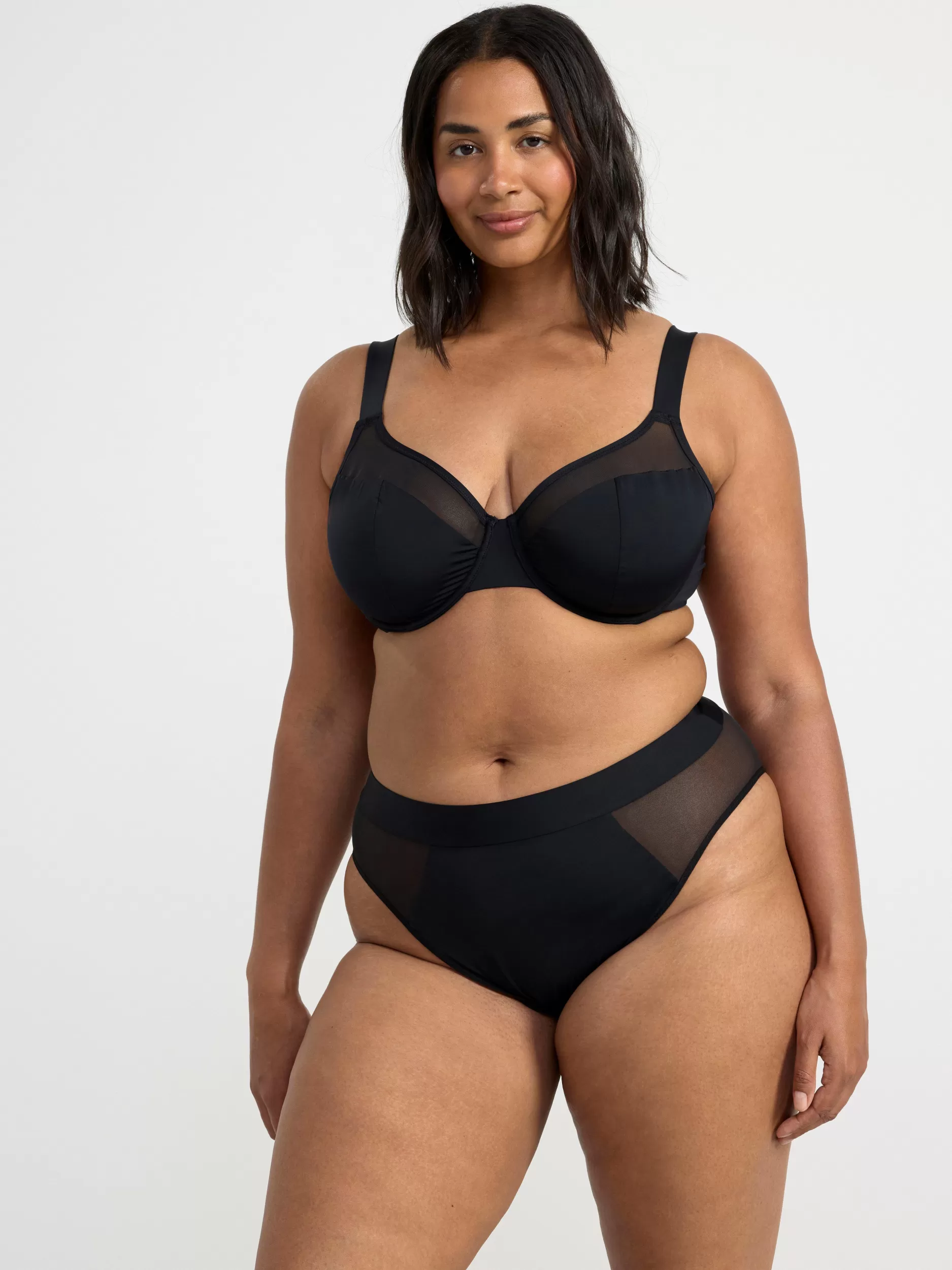 Lindex Badetøy<Bikinitruser Med Hoyt Liv Og Netting Black