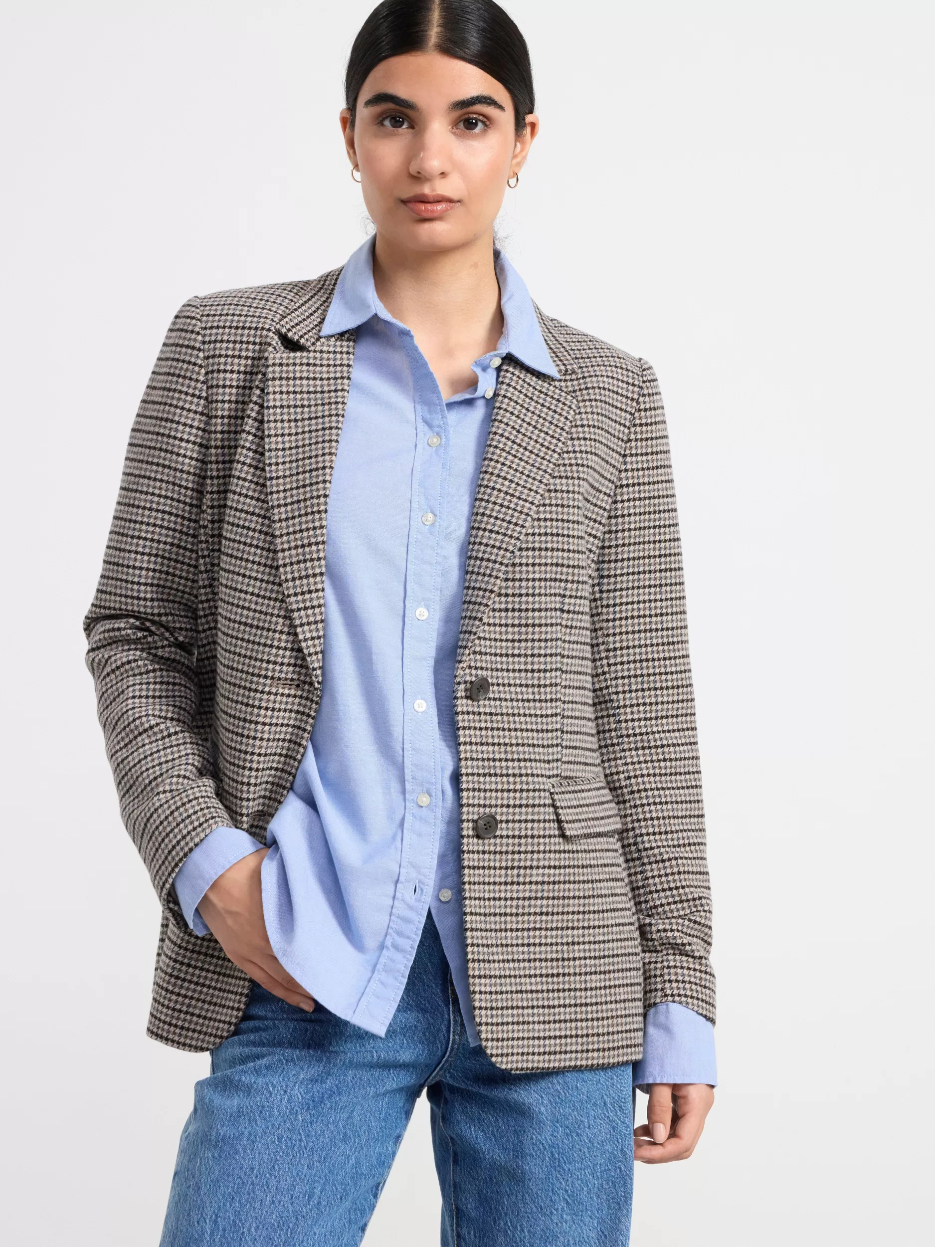 Lindex Blazere<Blazer Med Hundetannsmonster Light Dusty Grey