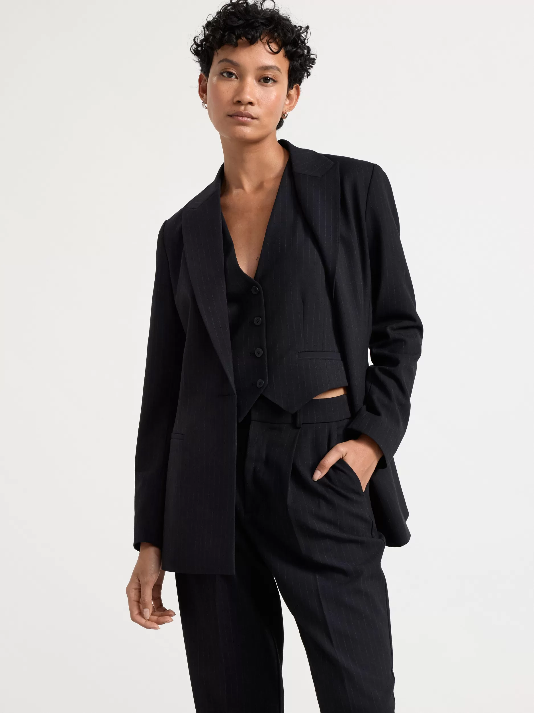 Lindex Blazere<Blazer Med Striper Black