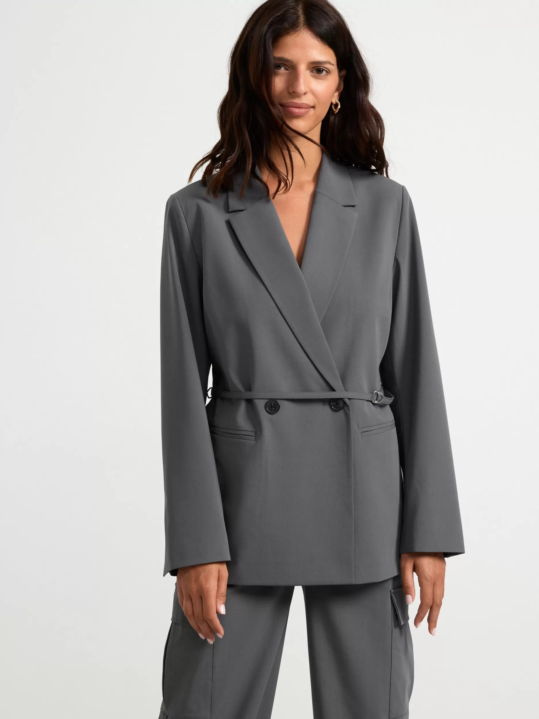 Lindex Blazere<Blazeren Med Lukking Med Doble Knapper Dark Grey