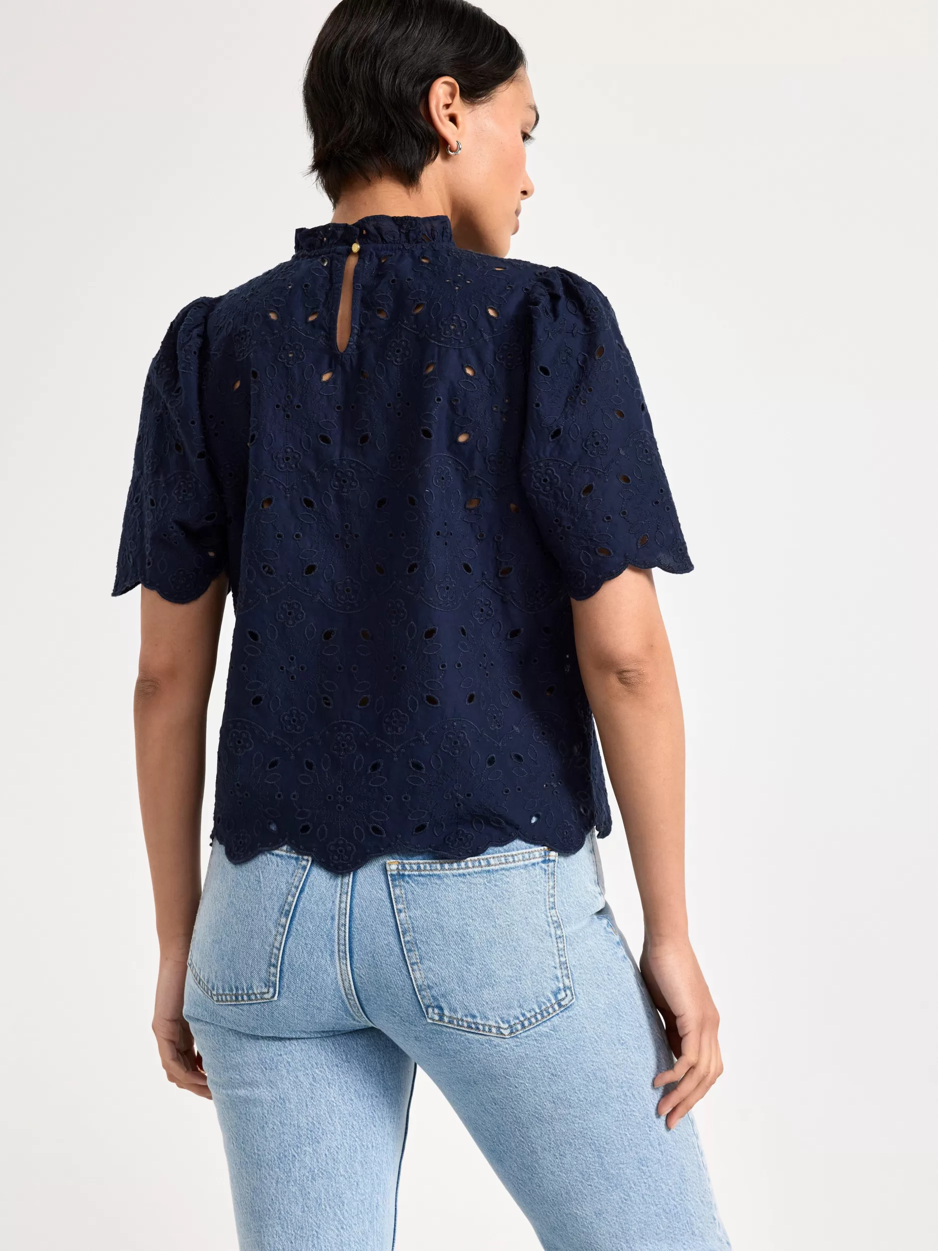 Lindex Bluser & Skjorter<Bluse Med Broderidetaljer Navy