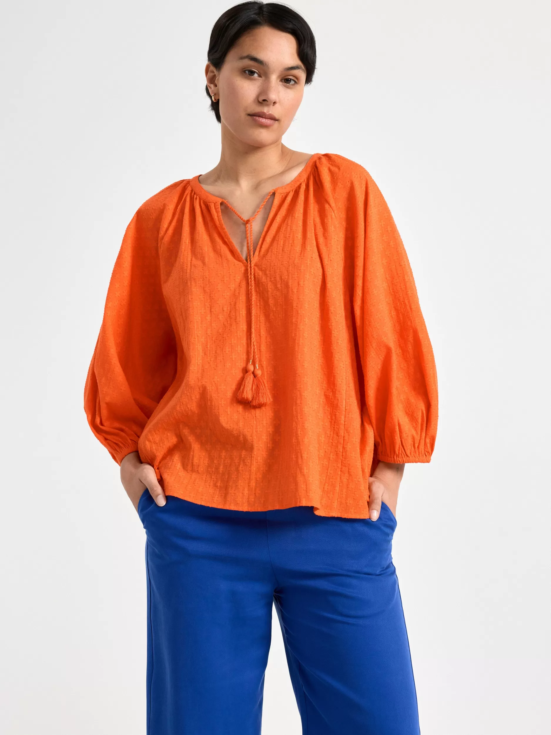 Lindex Bluser & Skjorter<Bluse Med Dusker Orange