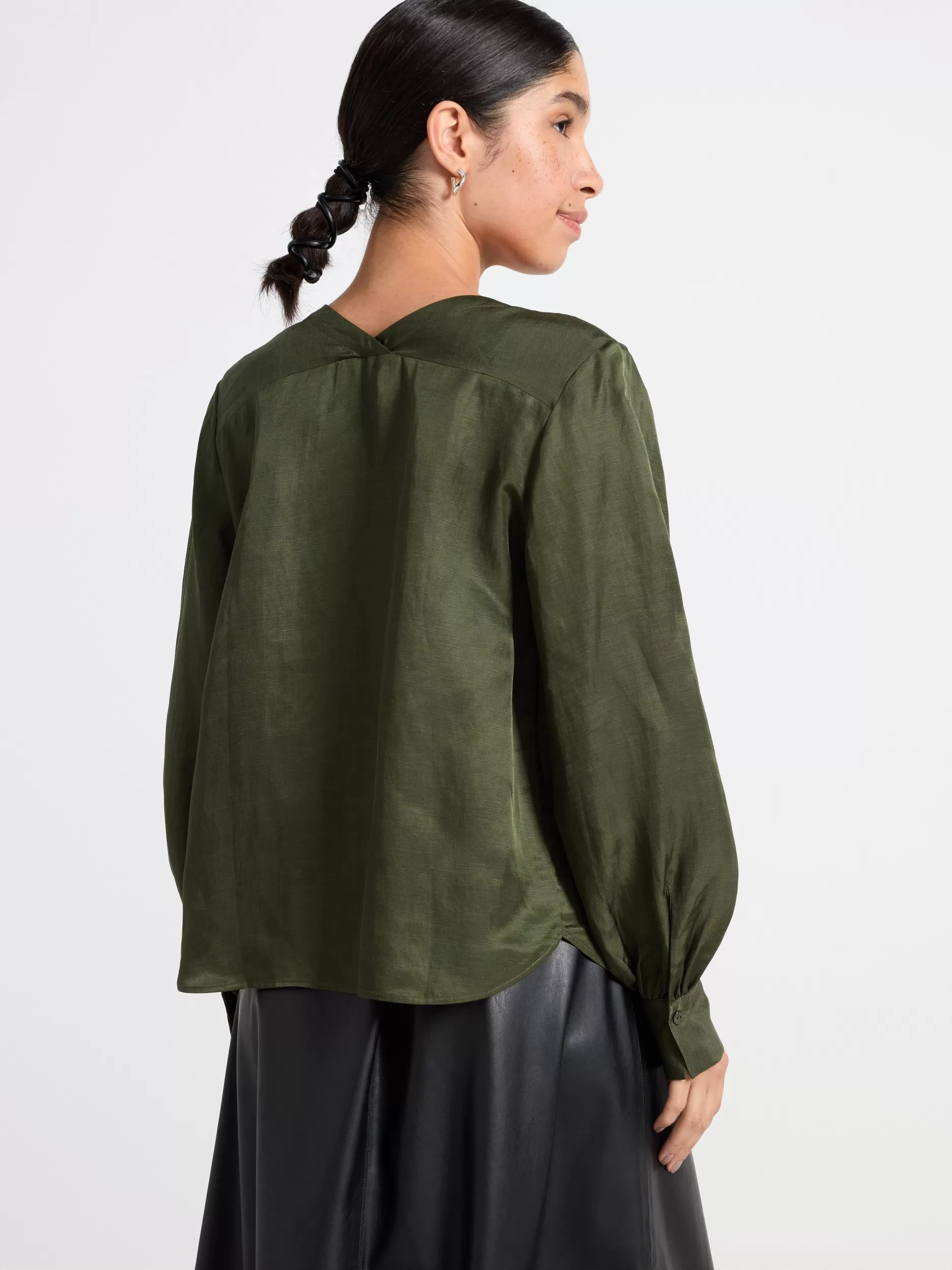 Lindex Bluser & Skjorter<Bluse Med Lange Puffermer Green