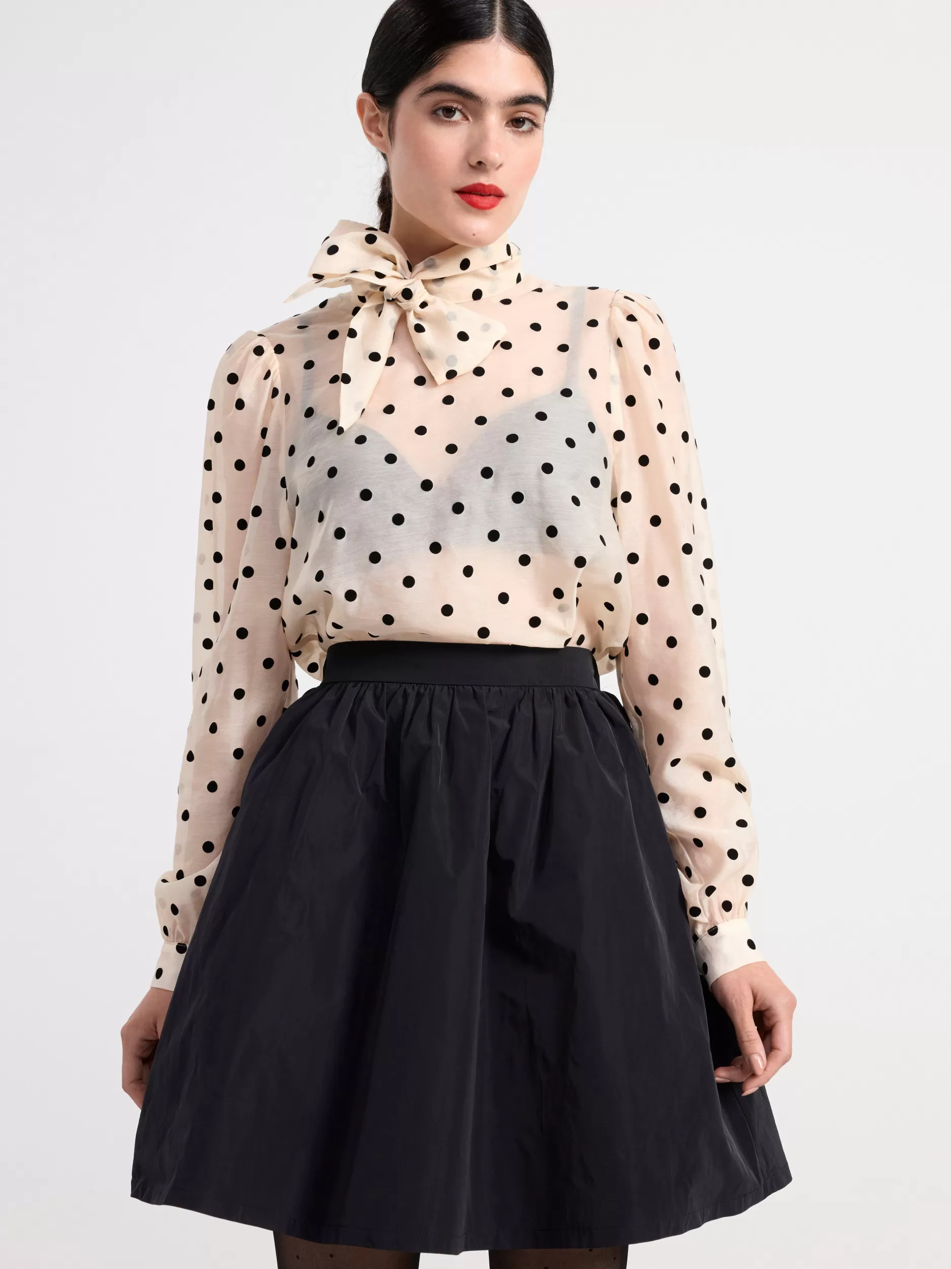 Lindex Bluser & Skjorter<Bluse Med Prikker Light Dusty Beige