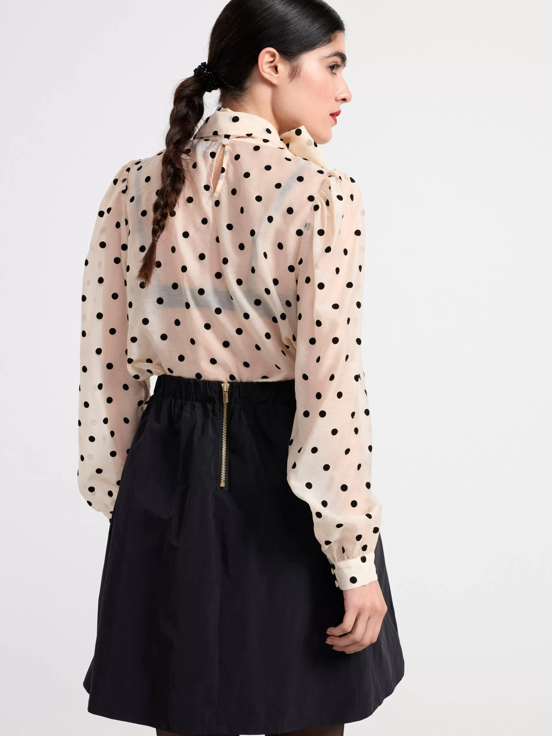 Lindex Bluser & Skjorter<Bluse Med Prikker Light Dusty Beige