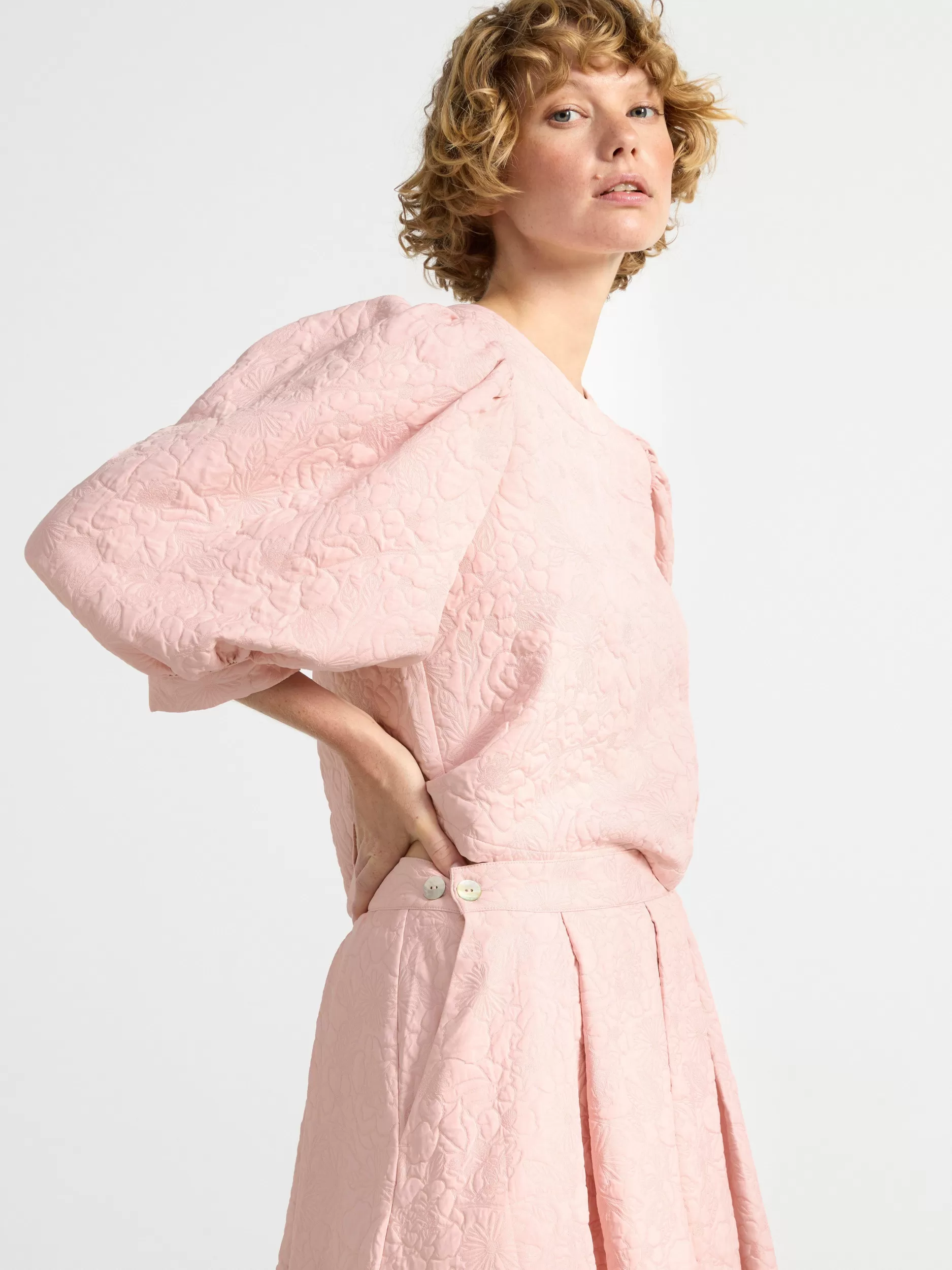 Lindex Bluser & Skjorter<Bluse Med Puffermer Light Pink