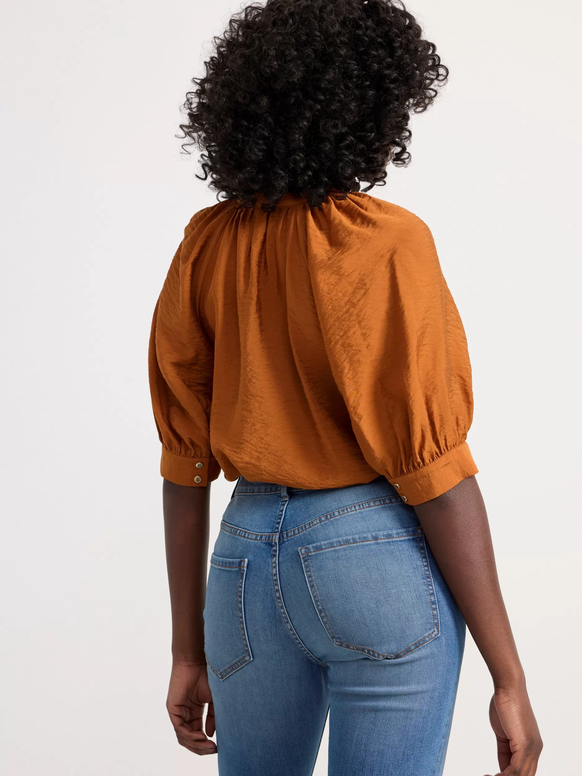 Lindex Bluser & Skjorter<Bluse Med Puffermer Brown