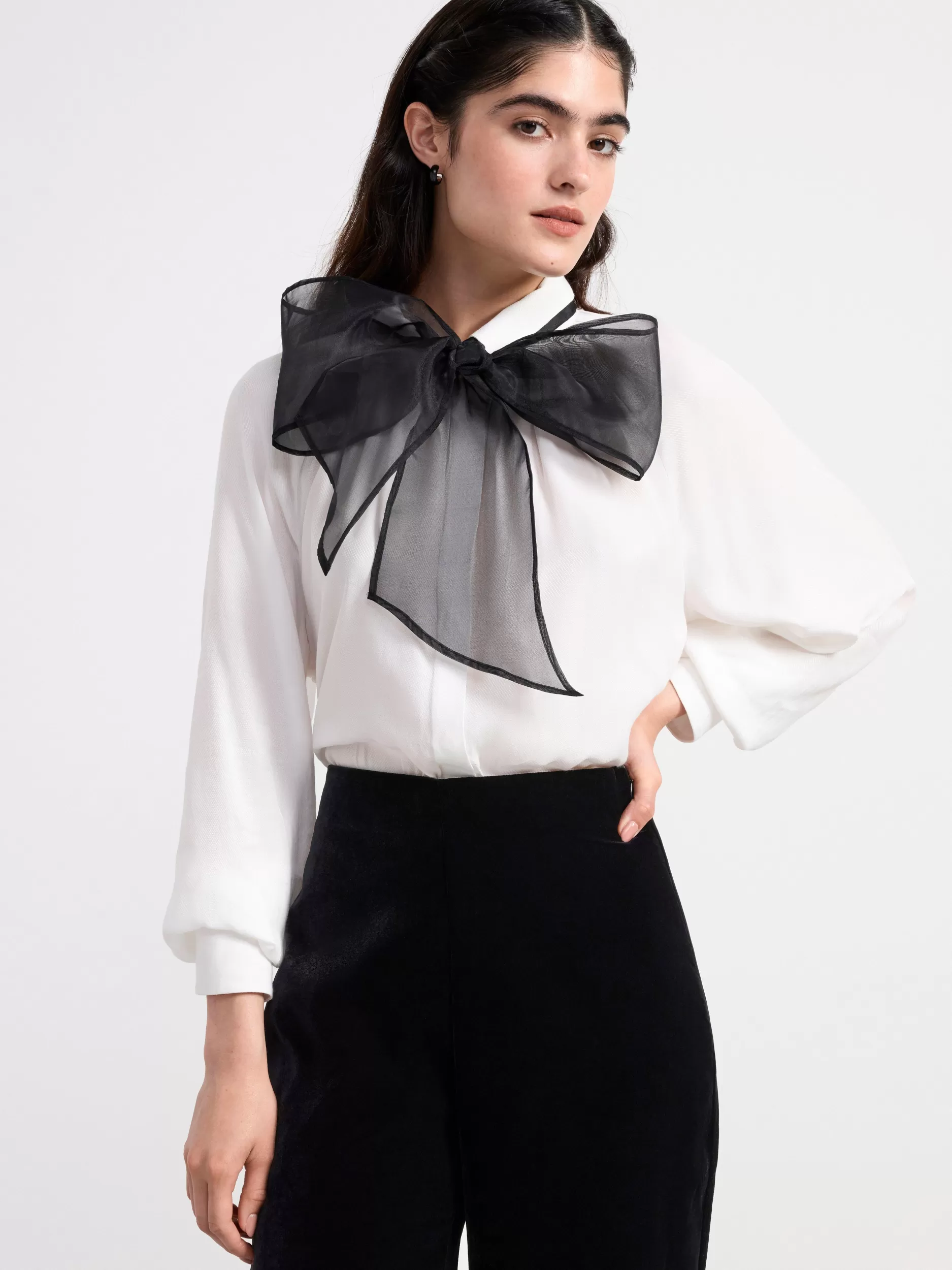 Lindex Bluser & Skjorter<Bluse Med Sloyfe Off White