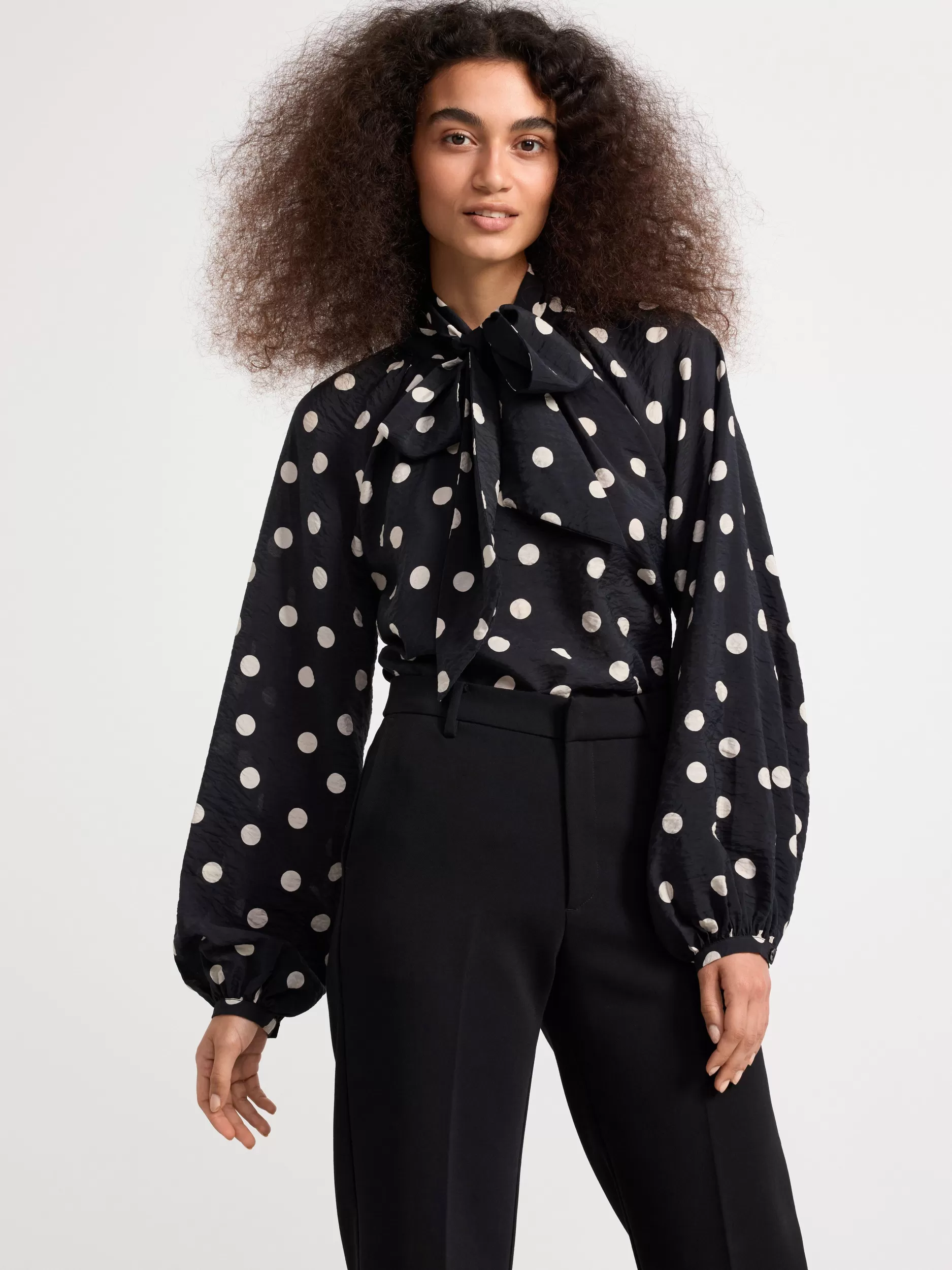Lindex Bluser & Skjorter<Bluse Med Sloyfe Black