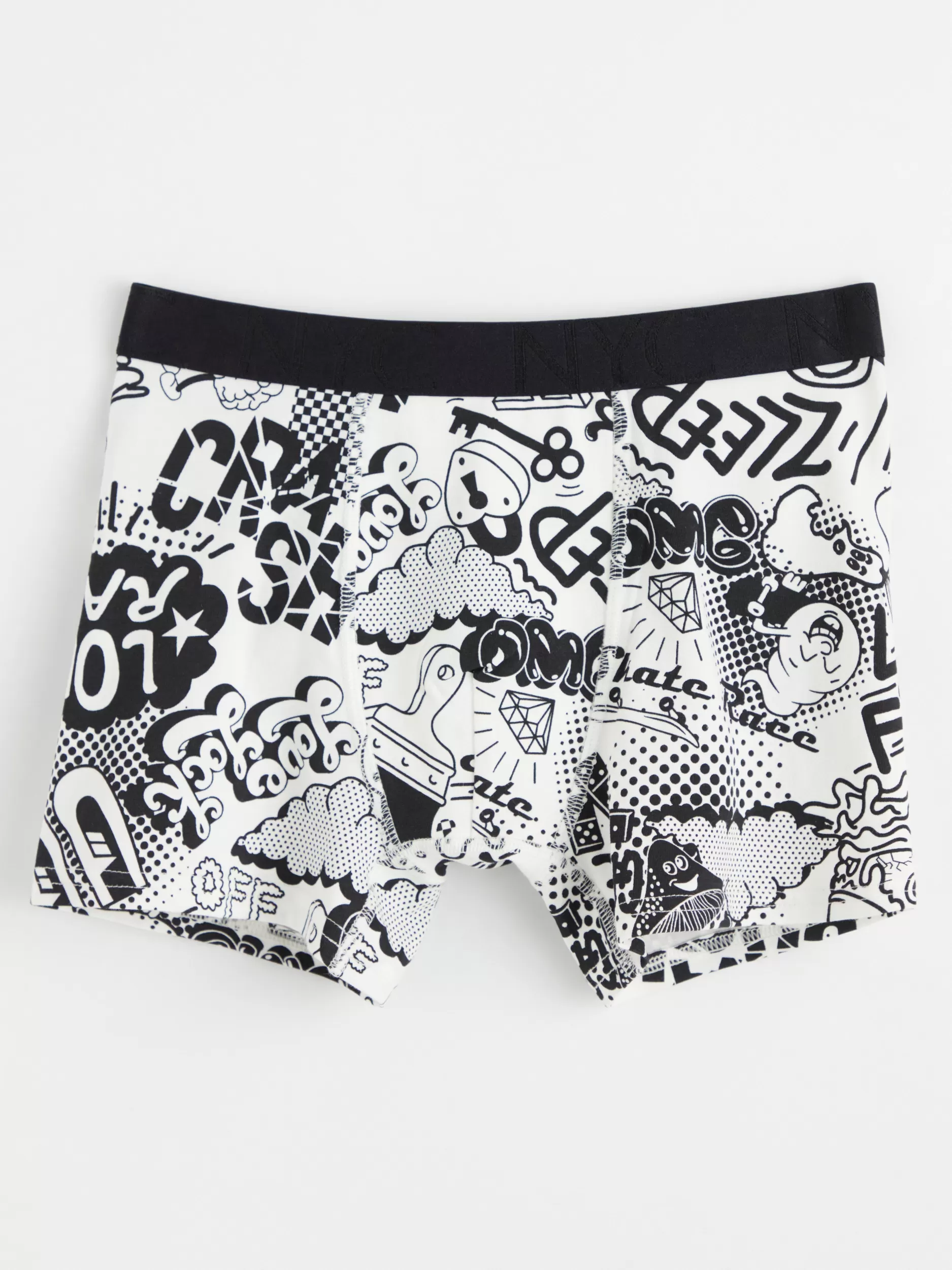 Lindex Basisplagg 3 For 2<Boksershorts Med Trykk Black