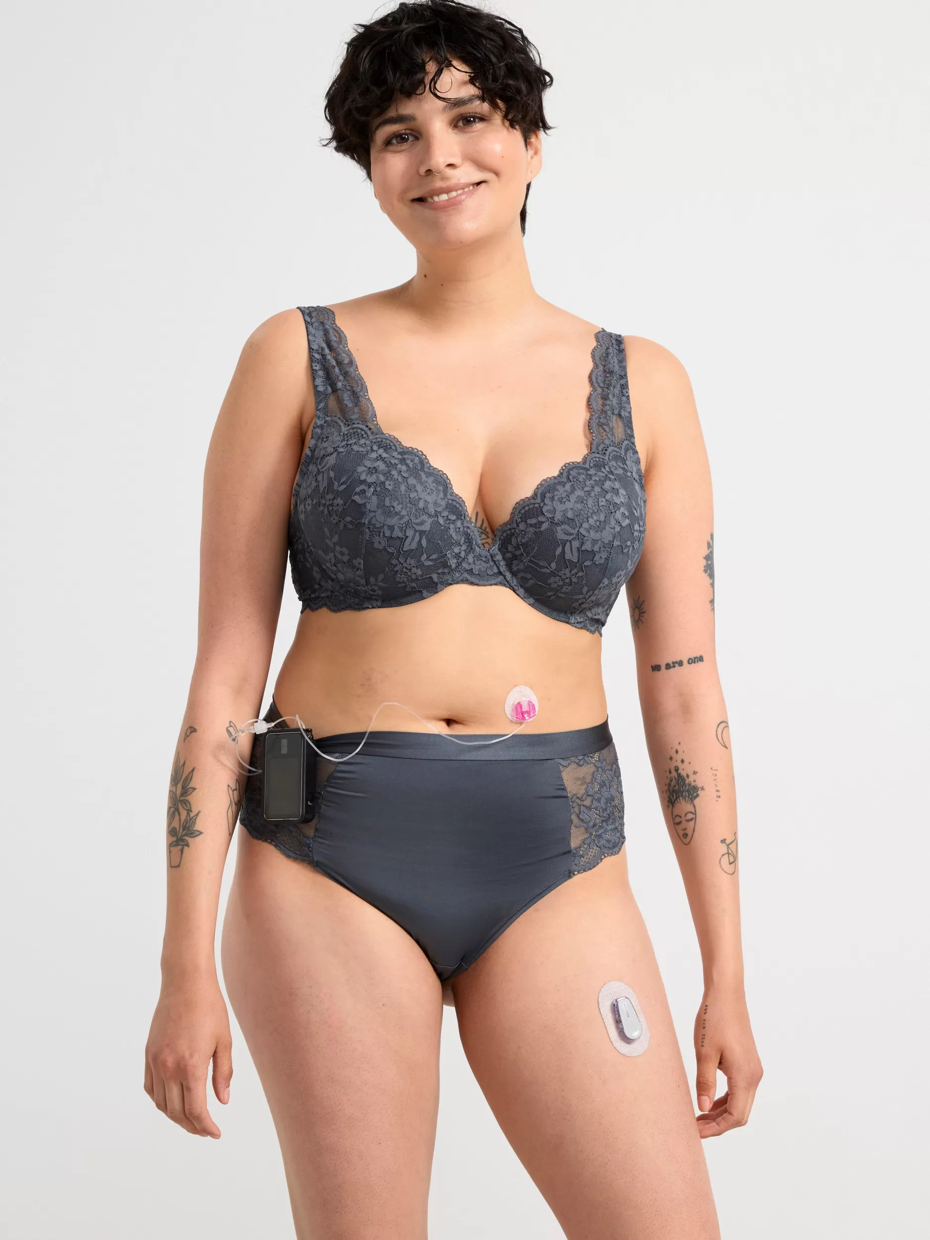 Lindex Truser<Brasiliansk Truse Med Hoyt Liv Dark Grey