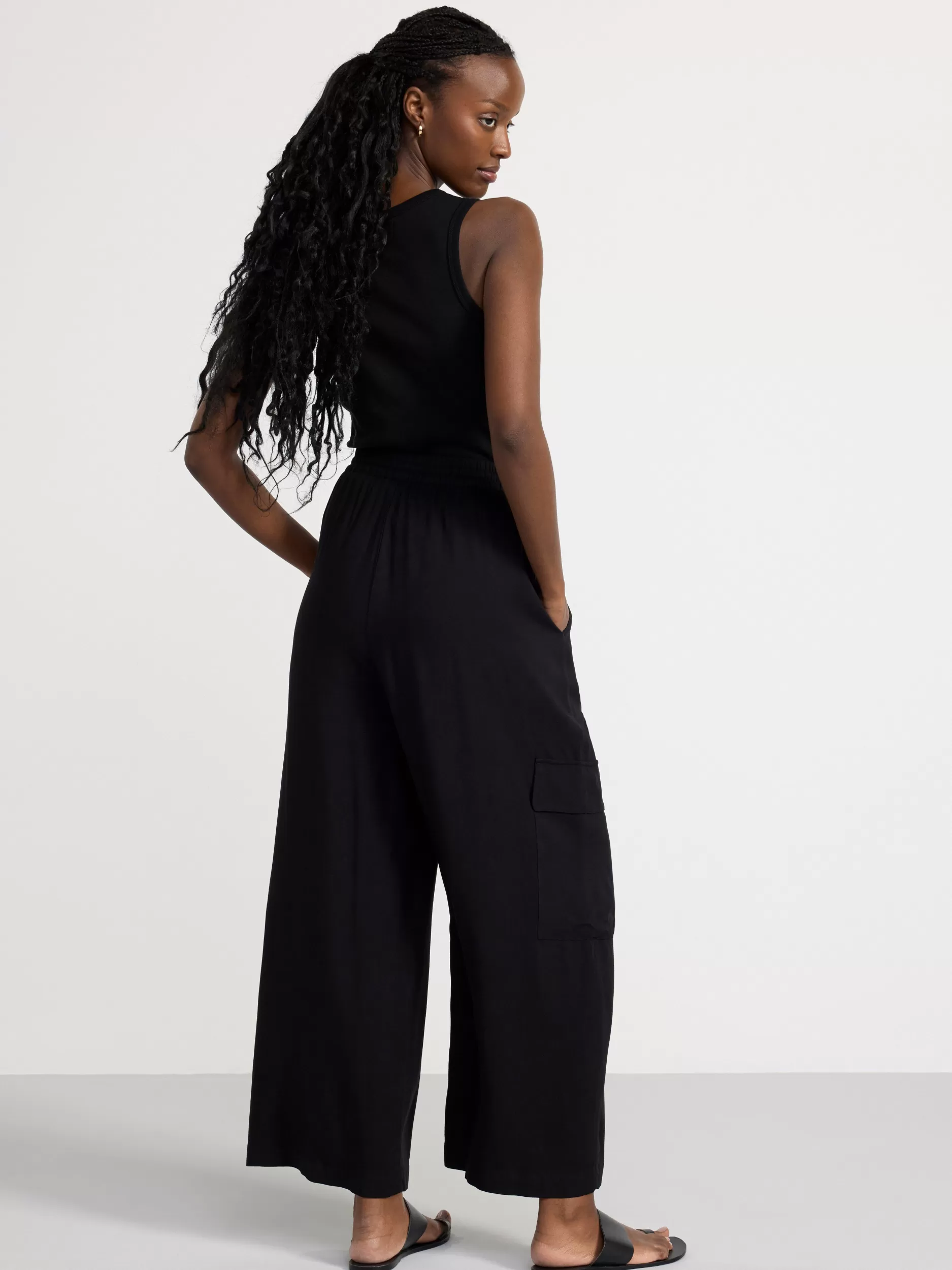 Lindex Bukser<Bukse Med Hoyt Liv Black