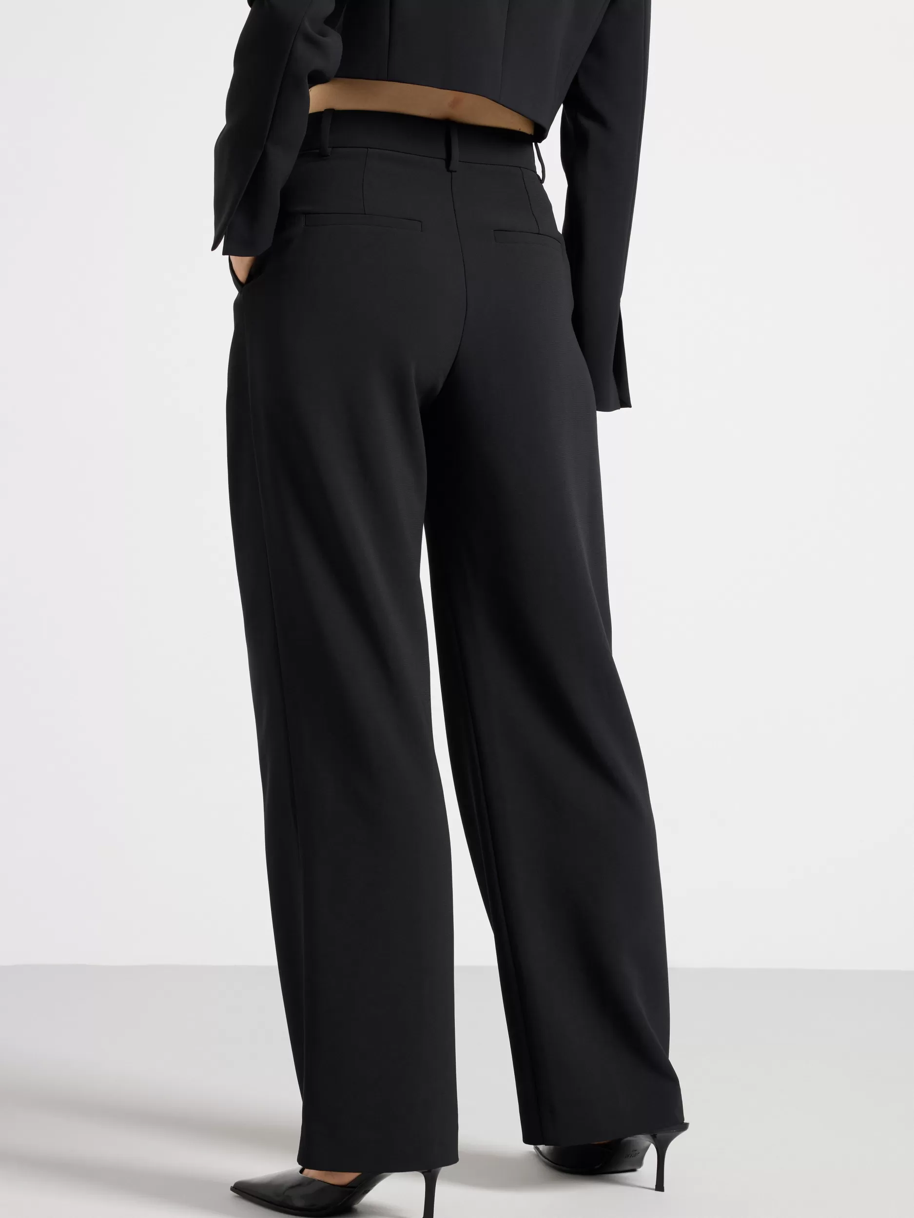 Lindex Bukser<Bukse Med Hoyt Liv Black
