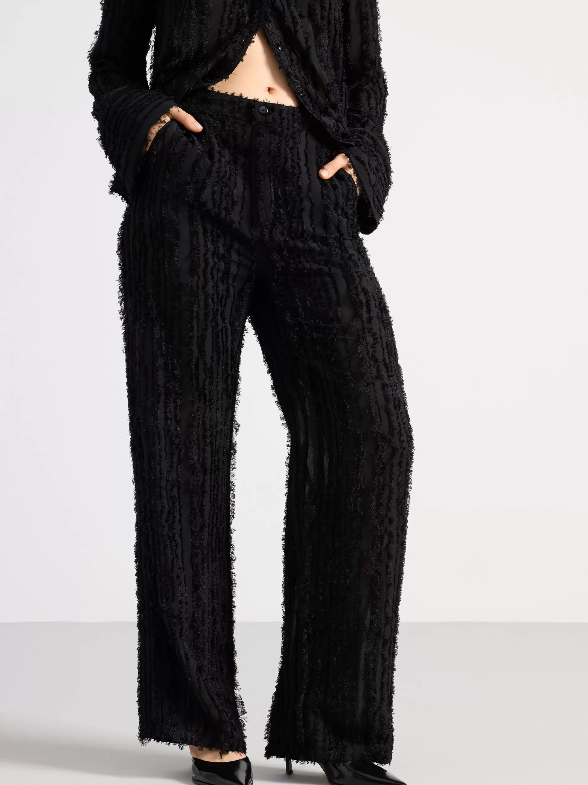 Lindex Bukser<Bukse Med Rysjer Black