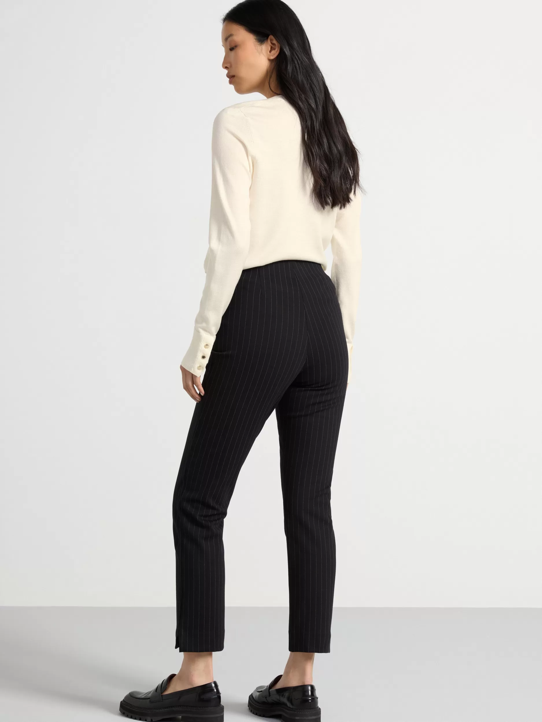 Lindex Bukser<Bukser Med Hoyt Liv I Elastisk Jersey Black