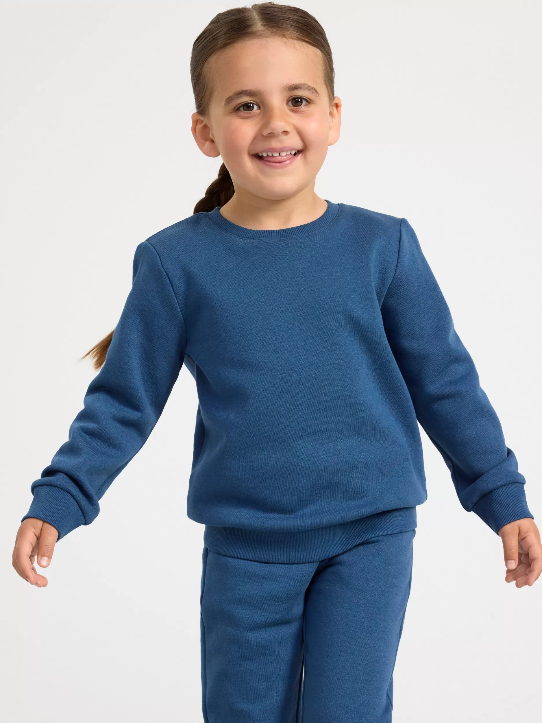 Lindex Basisplagg 3 For 2<Collegegenser Med Borstet Innside Dark Dusty Blue