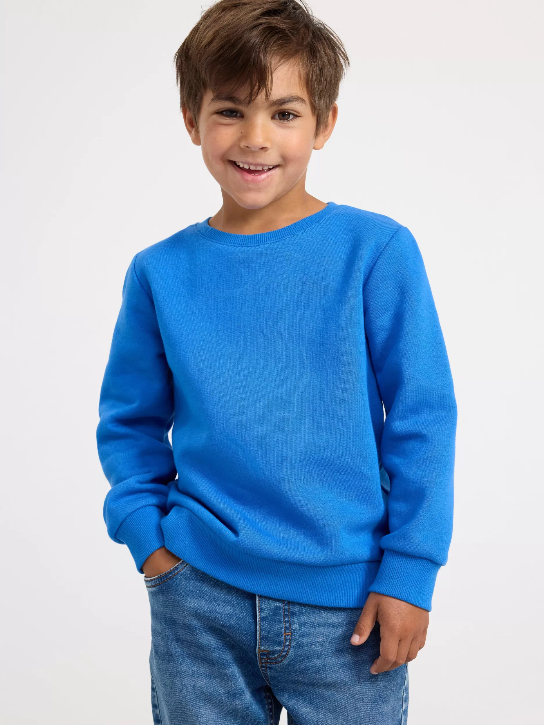 Lindex Basisplagg 3 For 2<Collegegenser Med Borstet Innside Blue