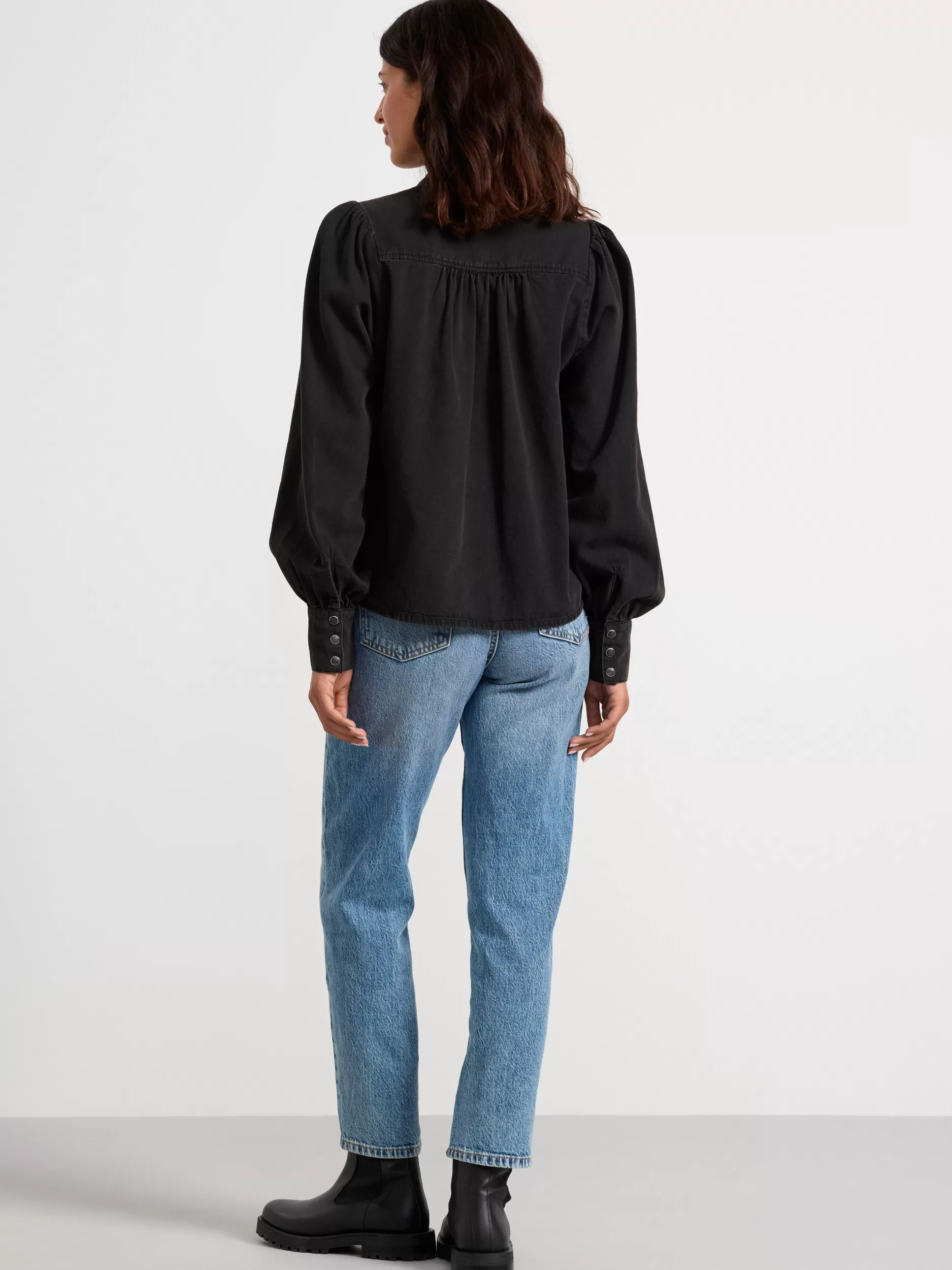Lindex Bluser & Skjorter<Denimbluse Black