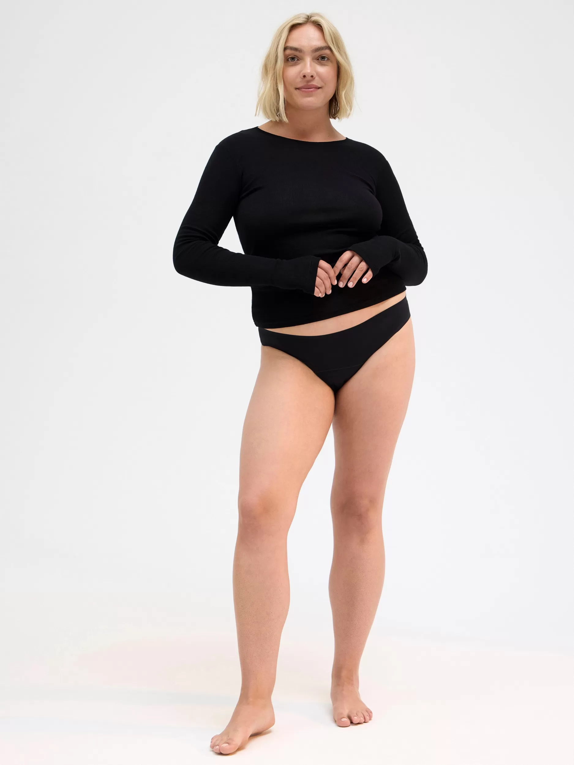 Lindex Truser<Engineered Bikini Period Proof Menstruse Med Medium Absorpsjonsevne Black