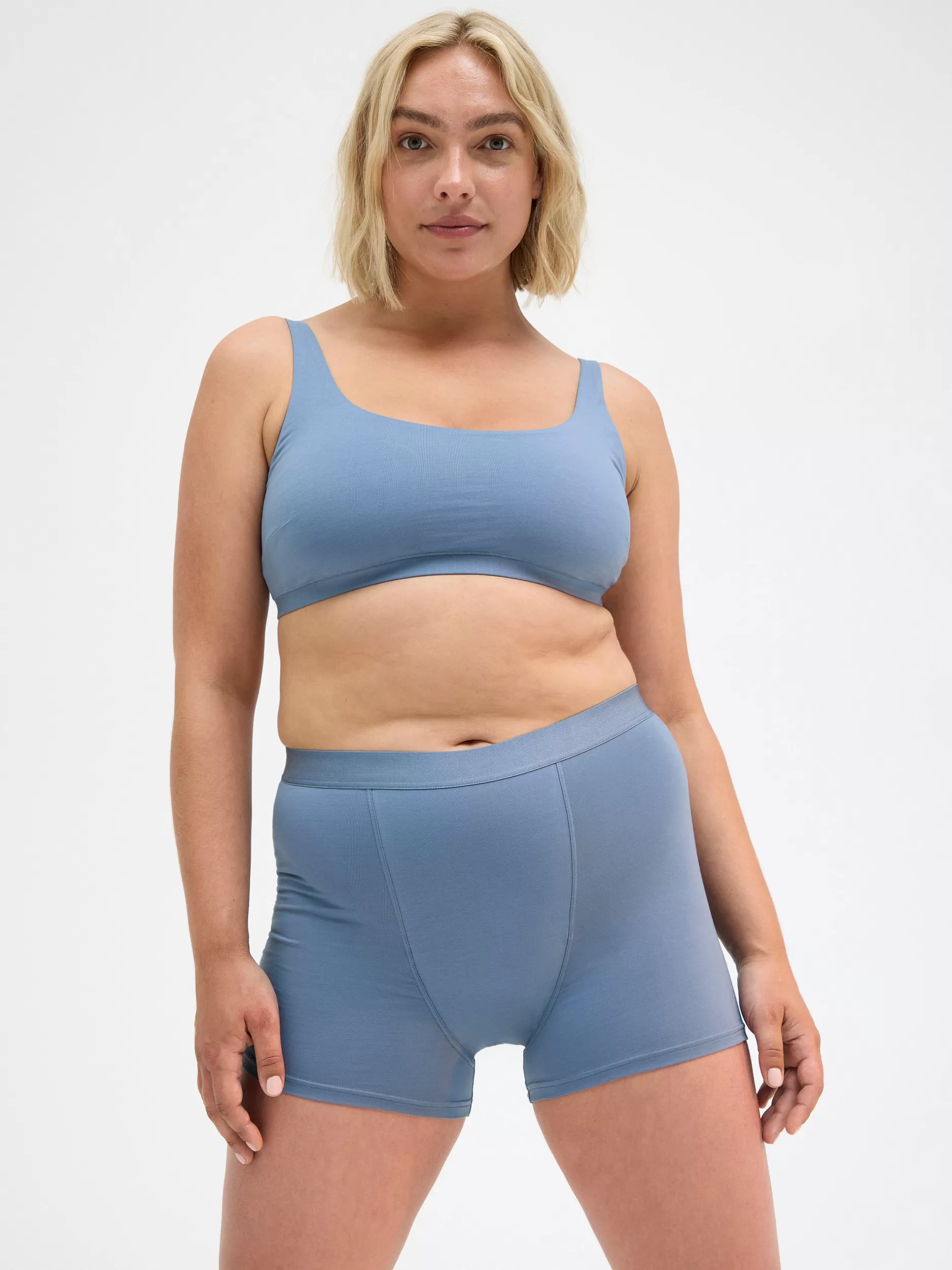 Lindex Truser<Engineered Boxer-Menstruse Med Hoy Absorpsjonsevne Dark Dusty Blue