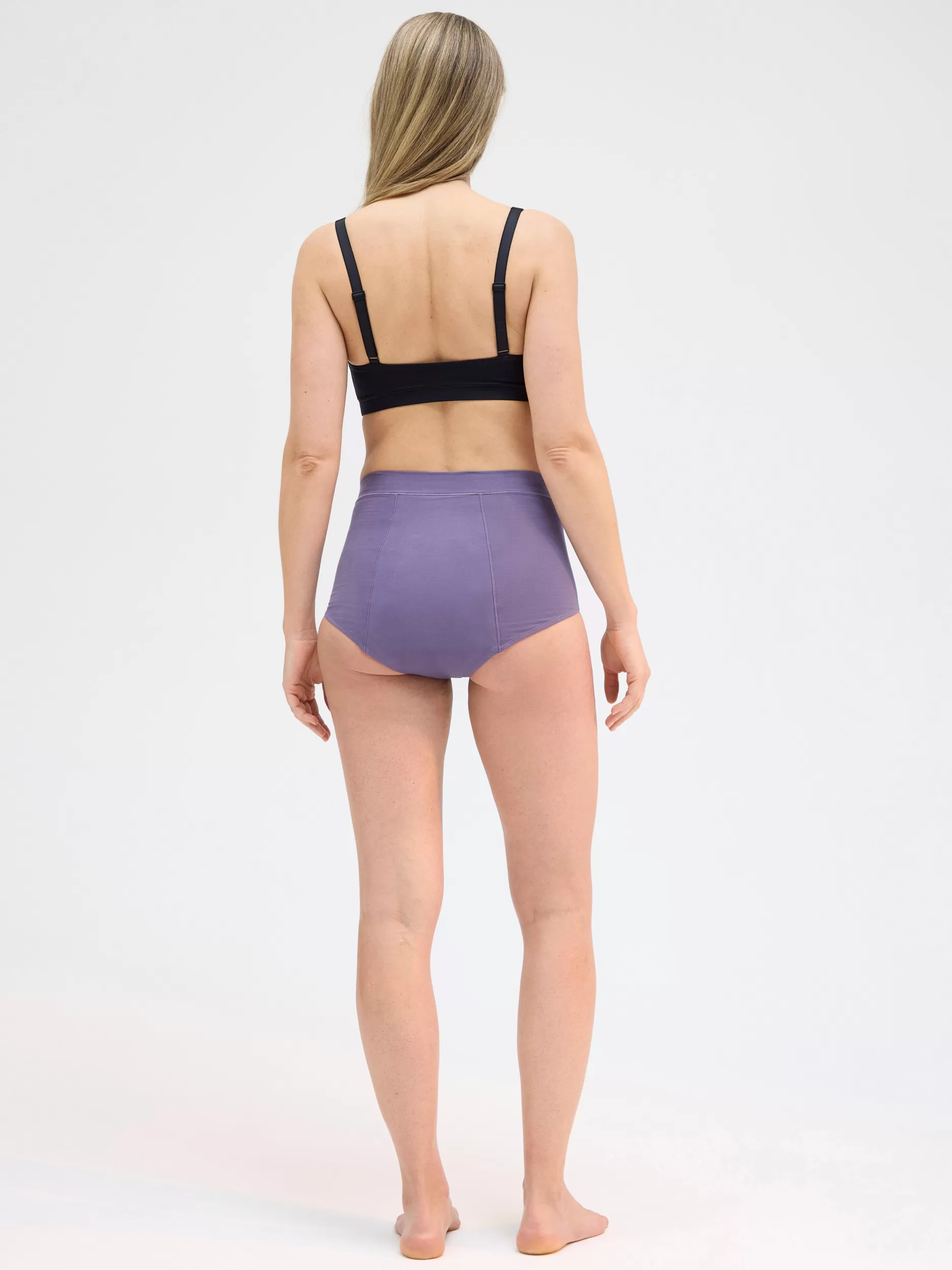 Lindex Truser<Engineered High Waist - Menstruse Med Super Absorpsjonsevne Menstruse Og Forlenget Kile Dark Dusty Lilac
