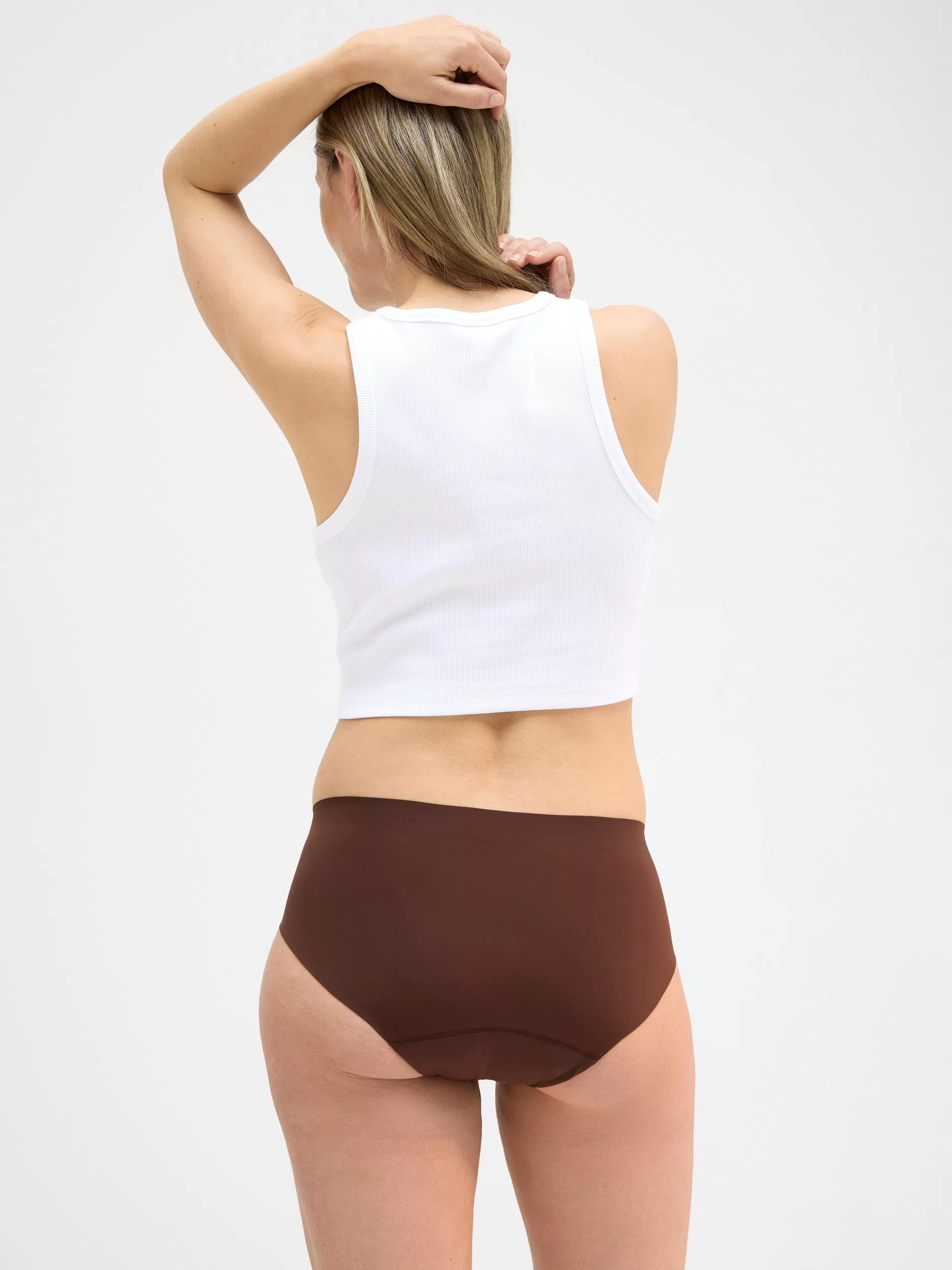 Lindex Truser<Engineered Hiphugger-Menstruse Med Hoy Absorpsjonsevne Dk Brown