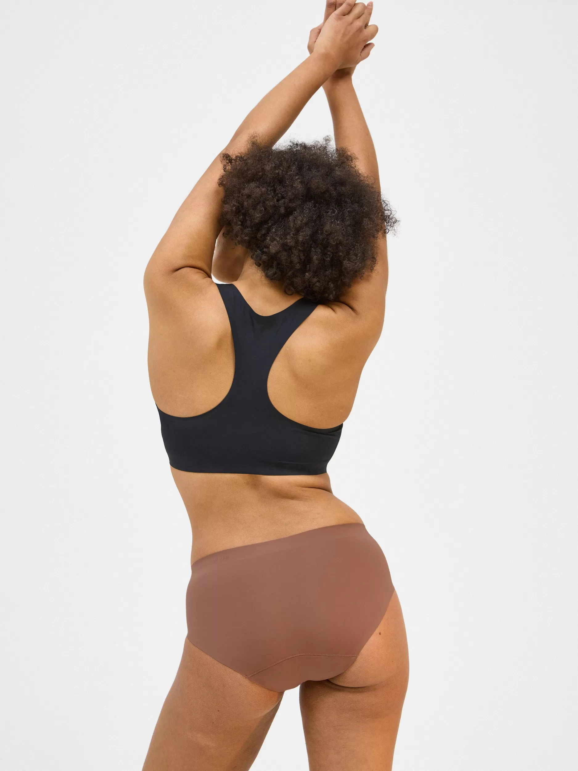 Lindex Truser<Engineered Hiphugger-Menstruse Med Hoy Absorpsjonsevne Light Dusty Brown