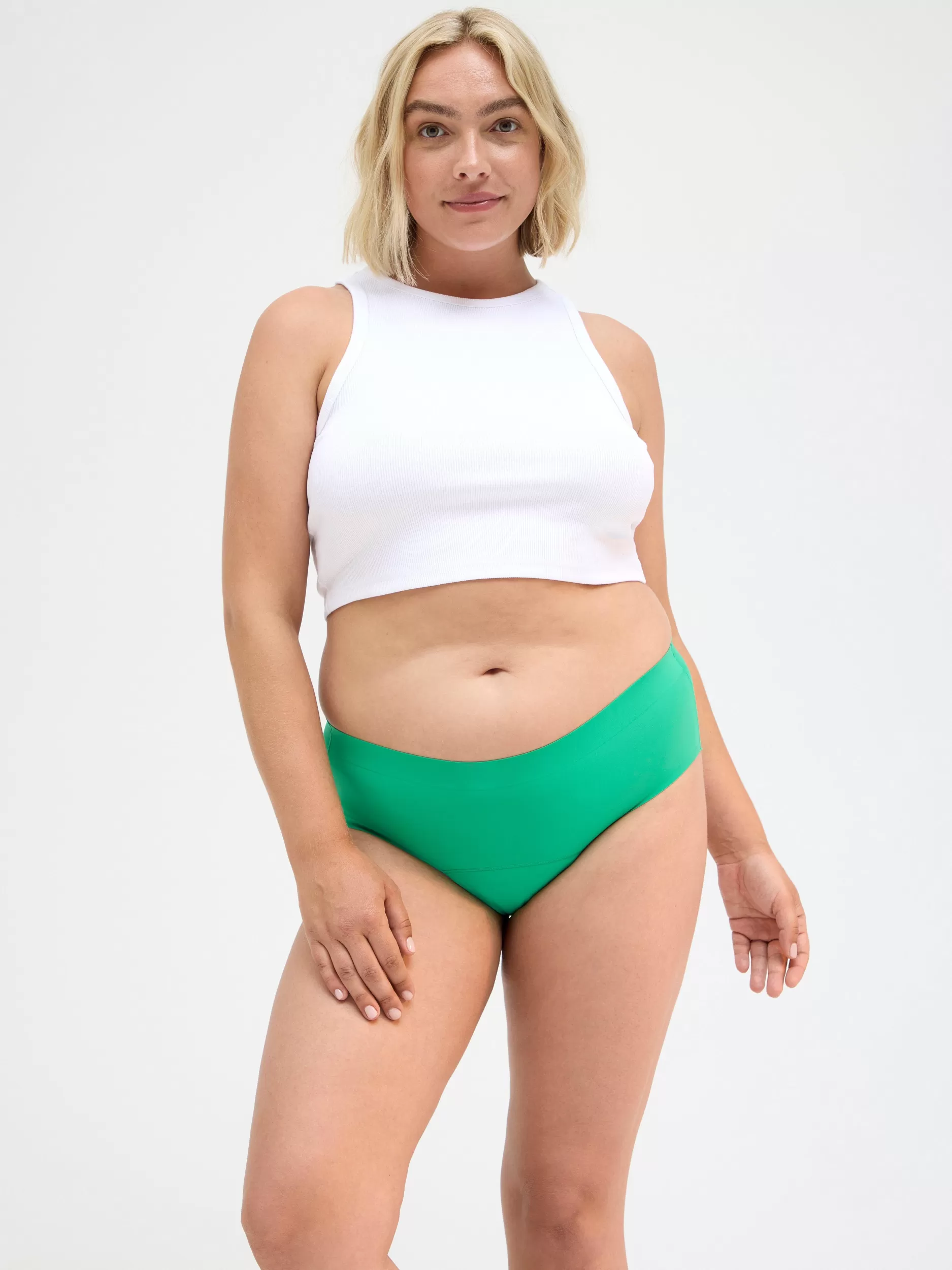 Lindex Truser<Engineered Hiphugger-Menstruse Med Medium Absorpsjonsevne Green