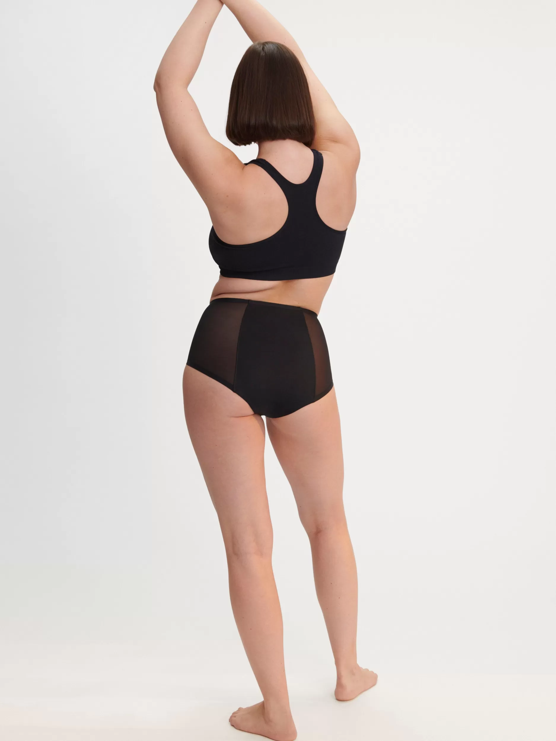 Lindex Menstruser<Engineered-Menstruse Med Netting Og Hoyt Liv Med Medium Absorpsjonsevne Black
