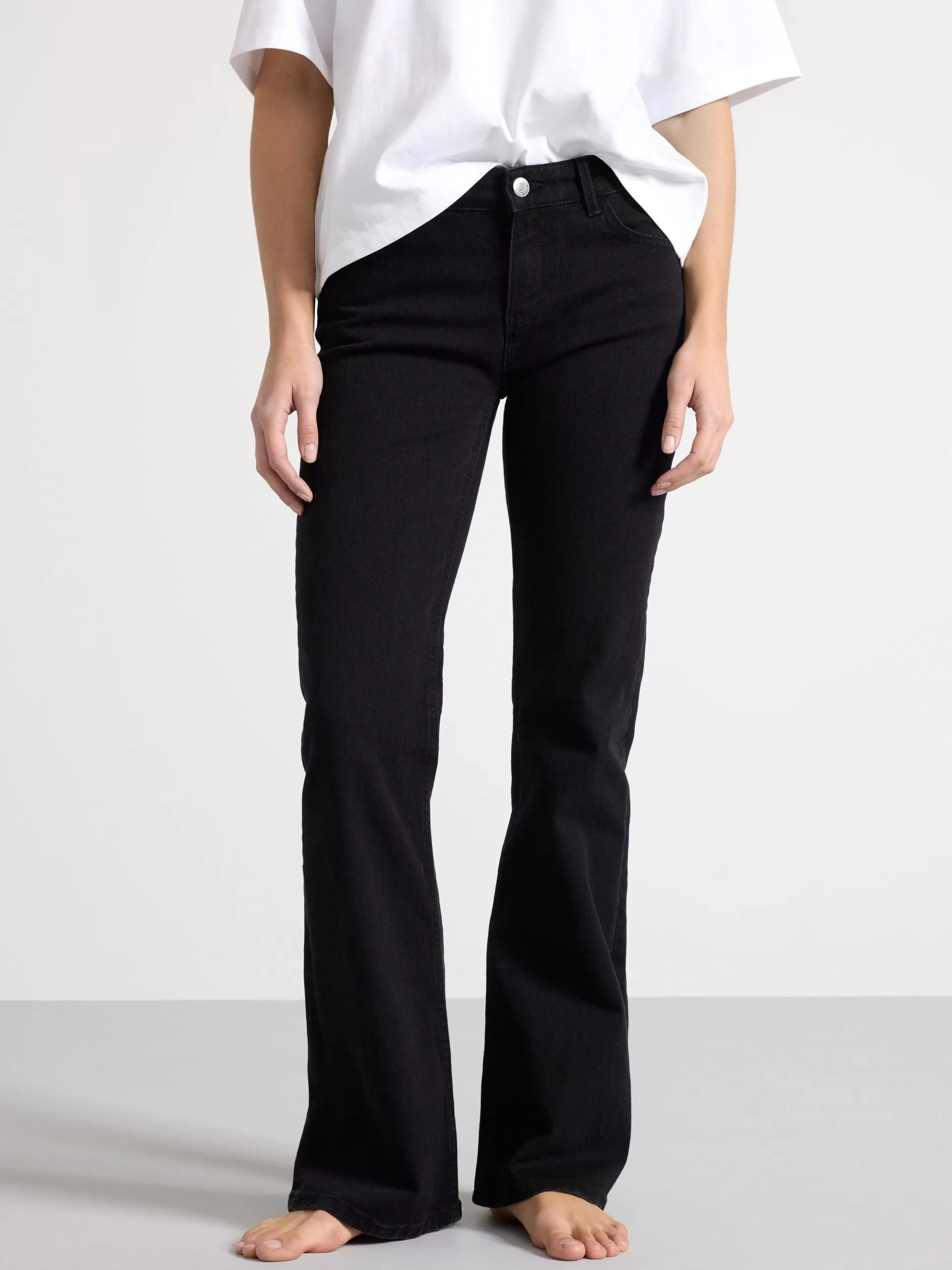 Lindex Jeans<Fay Utsvinget Jeans Med Lavt Liv Black