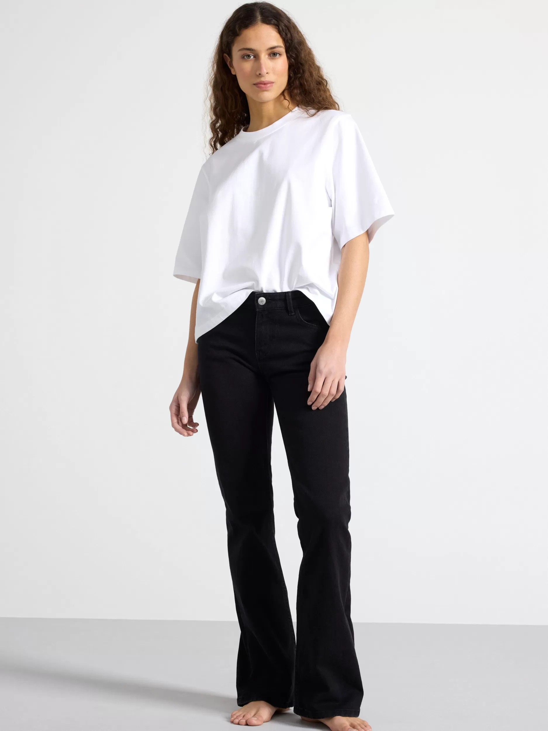 Lindex Jeans<Fay Utsvinget Jeans Med Lavt Liv Black