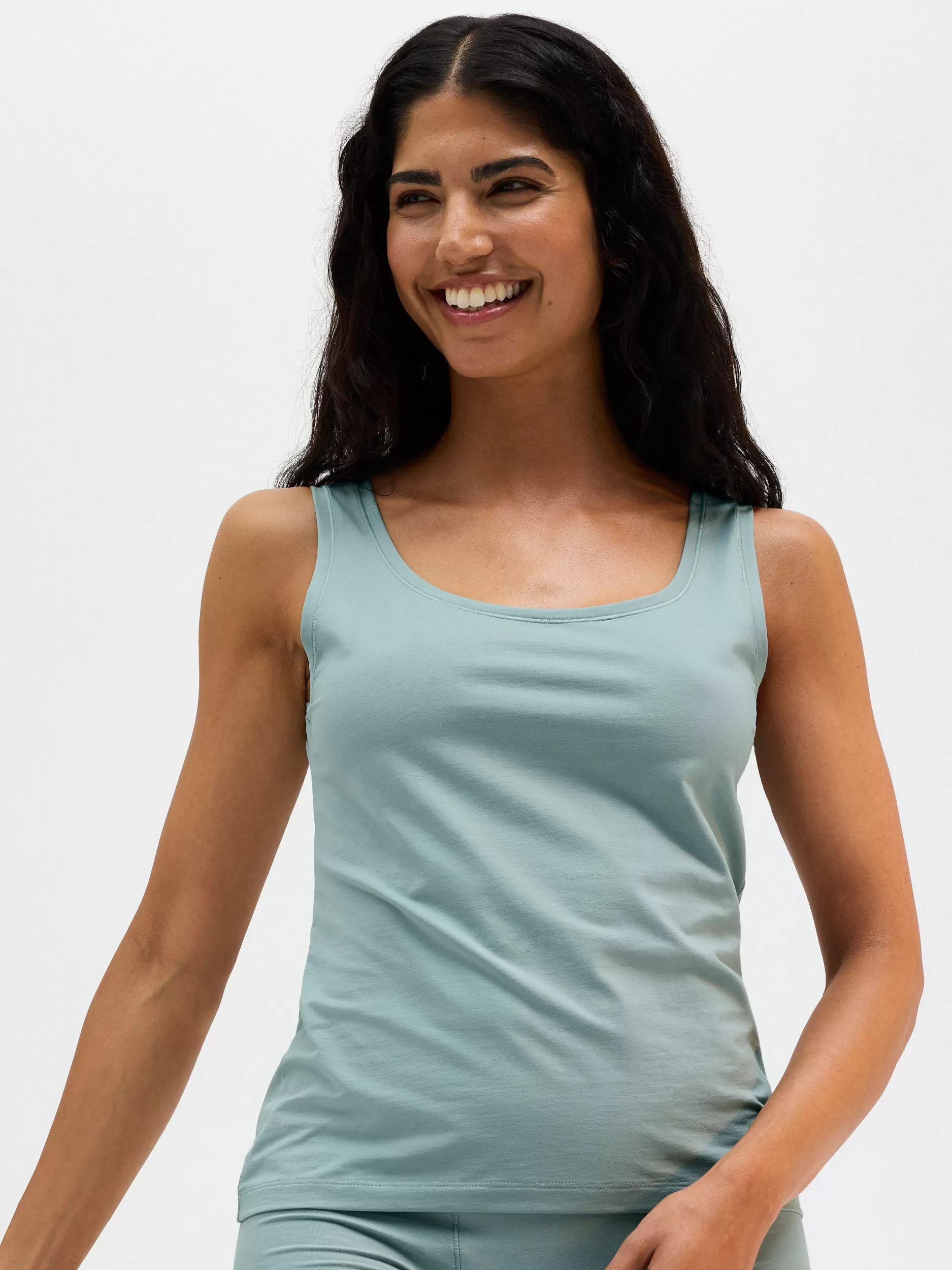Lindex Topper & T-Skjorter<Female Engineering - Singlet I Pima-Bomull Dusty Aqua