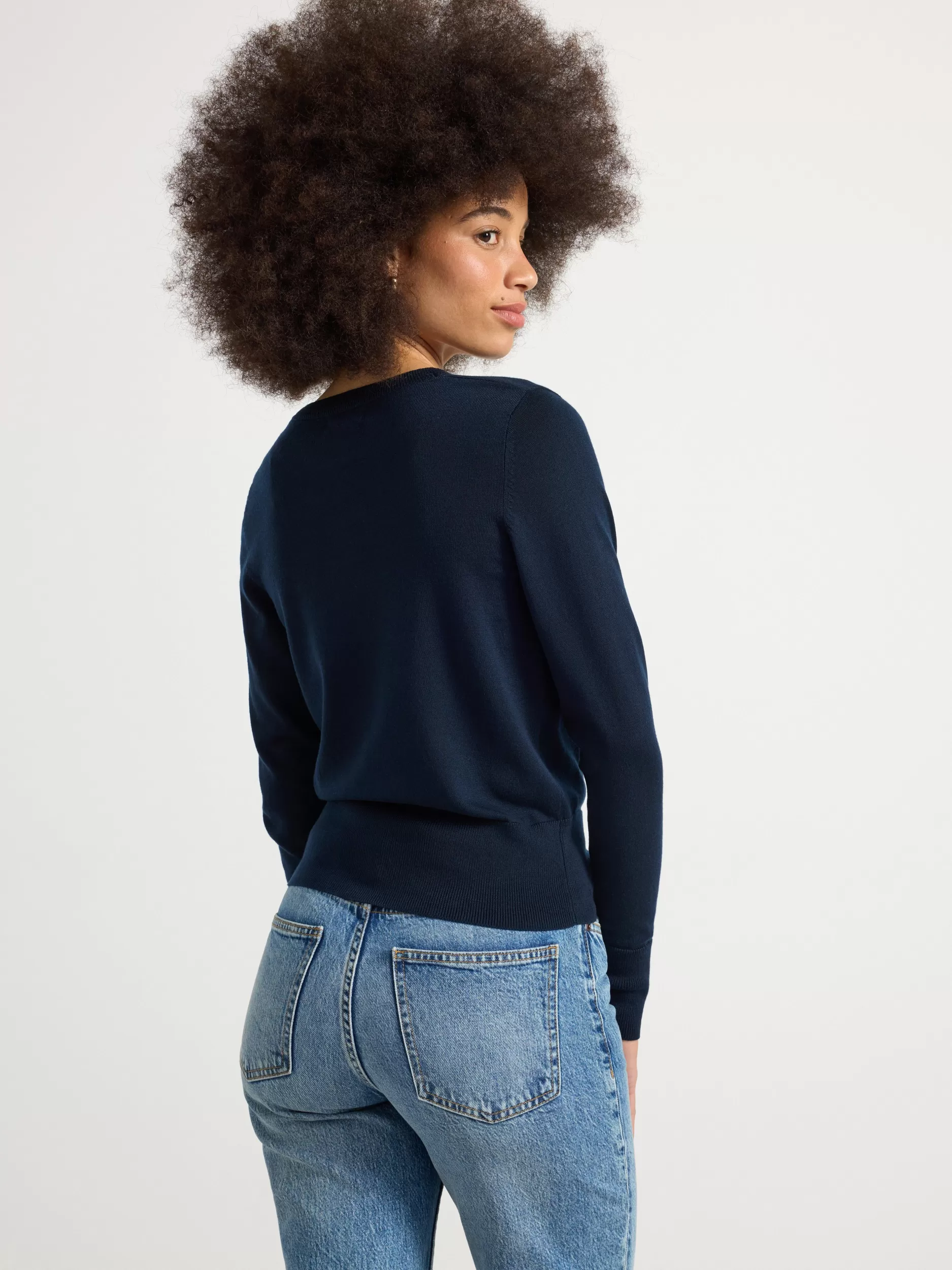 Lindex Gensere & Cardiganer<Finstrikket Kardigan Navy
