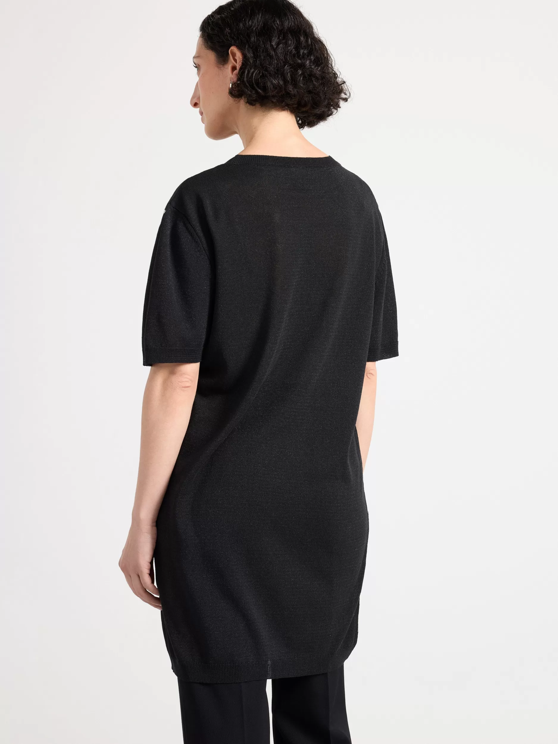 Lindex Topper & T-Skjorter<Finstrikket, Kortermet Tunika Black