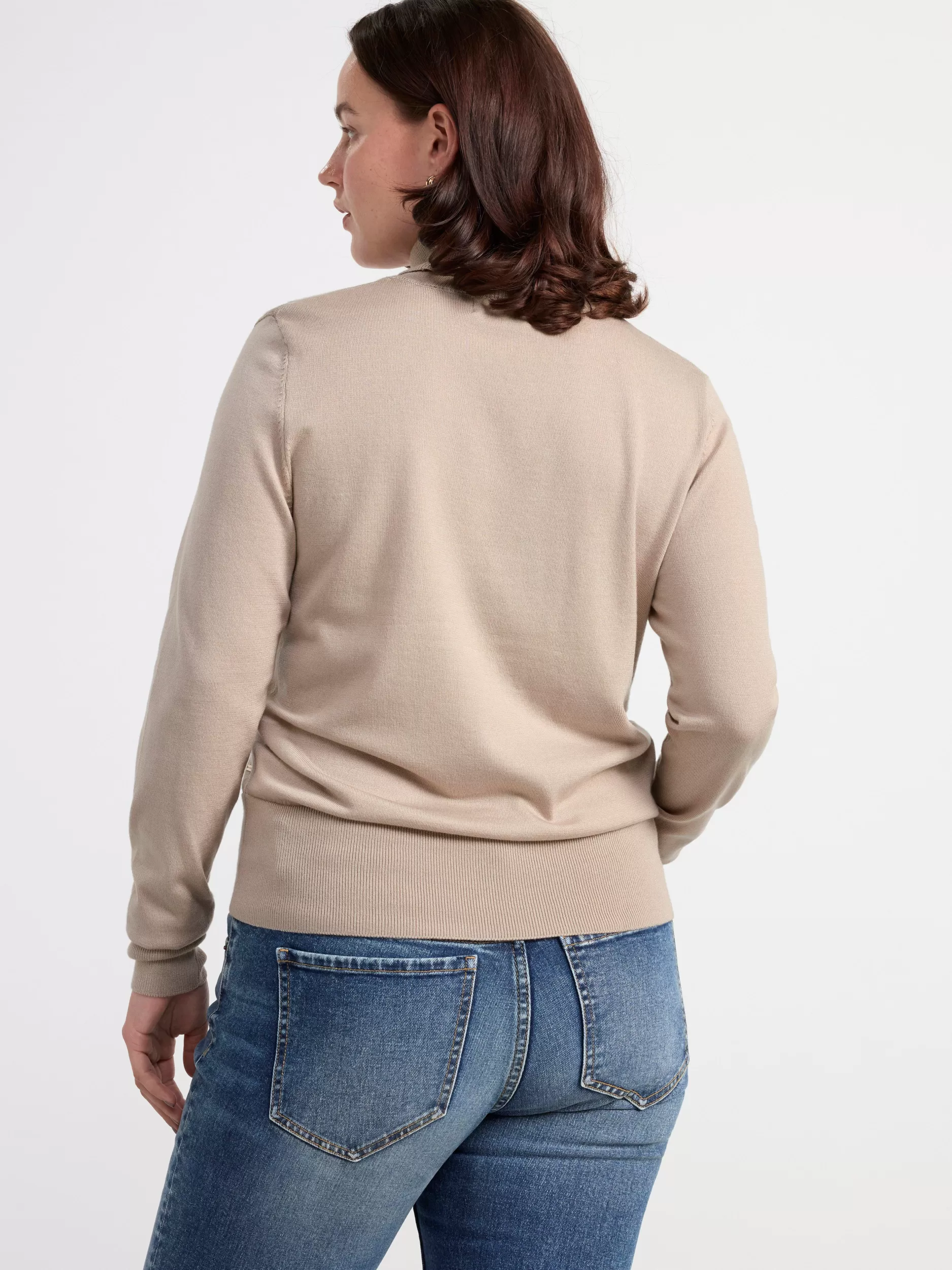 Lindex Gensere & Cardiganer<Finstrikket Overdel Med Rullekrage Light Beige