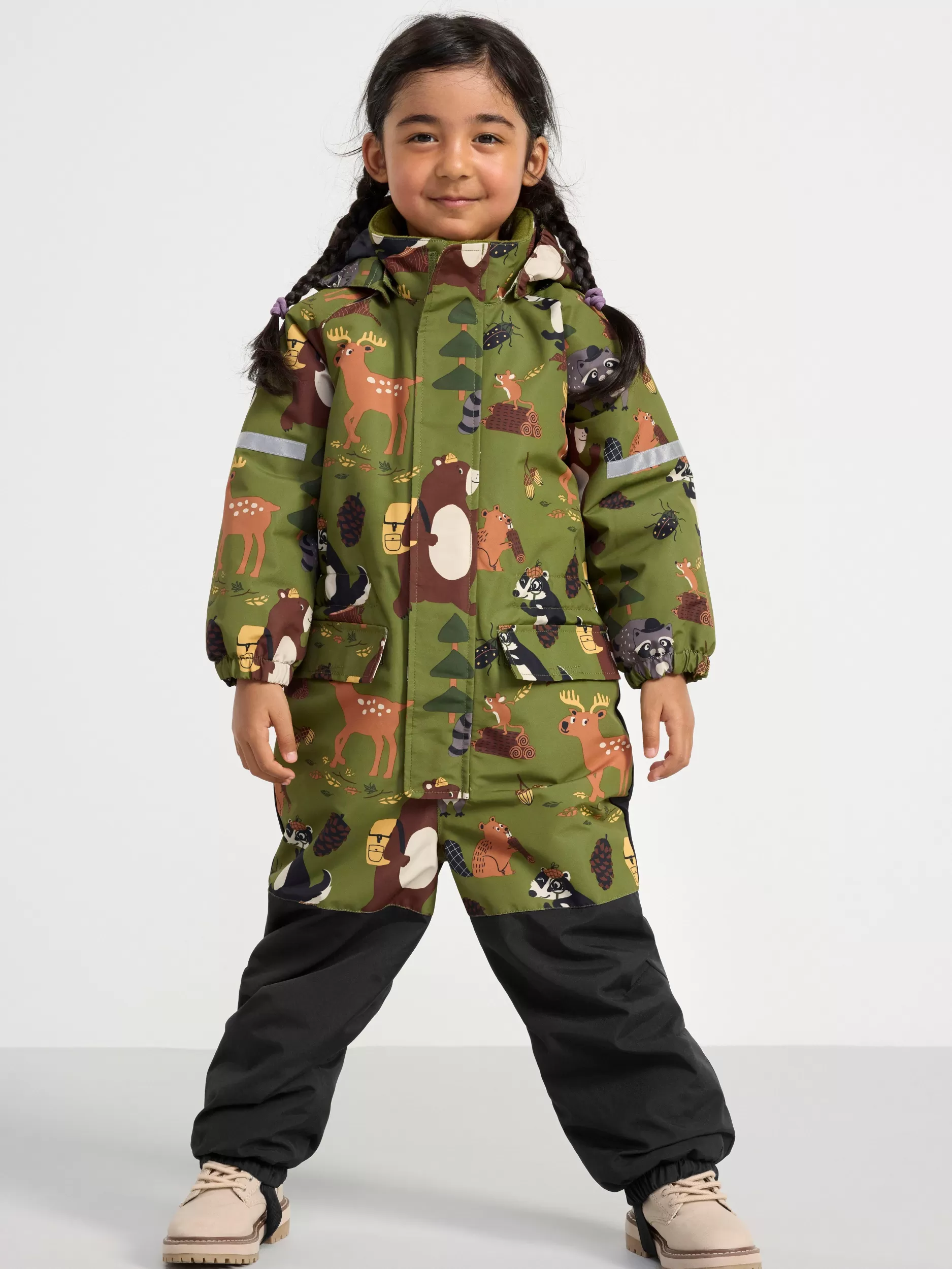 Lindex Yttertøy<Fix Vanntett Kjeledress Med Dyretrykk Dark Green