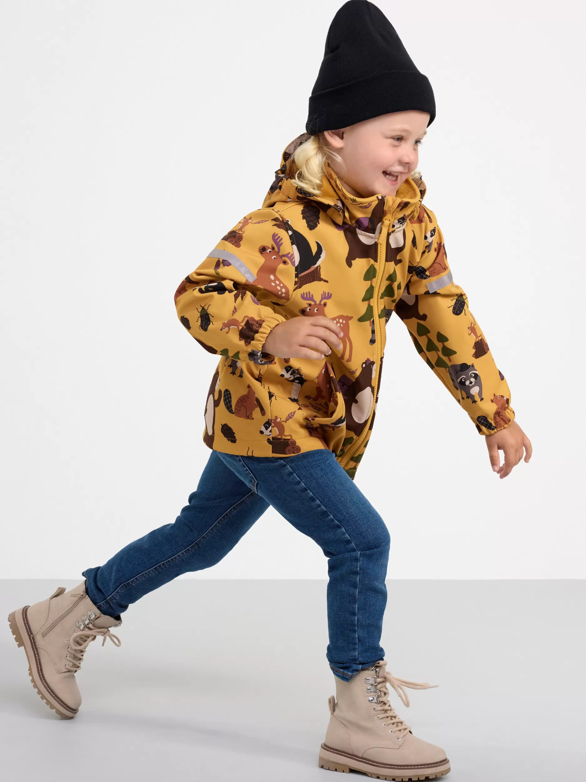 Lindex Yttertøy<Fix Vanntett Softshelljakke Dusty Yellow