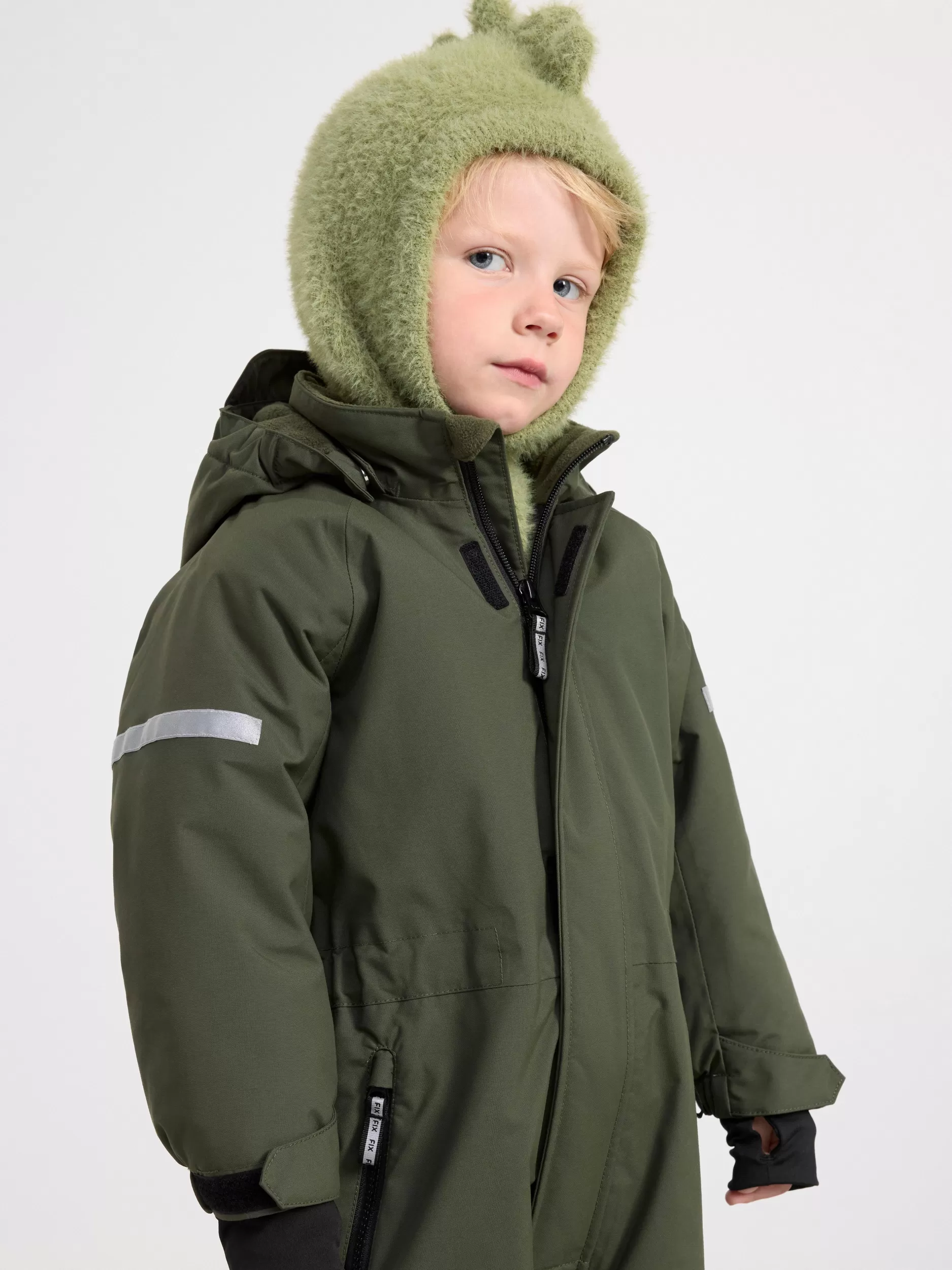 Lindex Yttertøy<Fix Vattert Og Vanntett Kjeledress Dark Khaki Green
