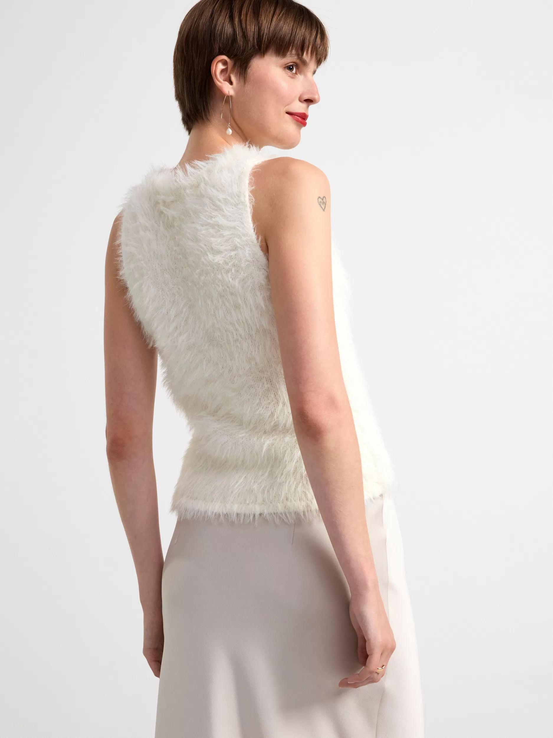 Lindex Topper & T-Skjorter<Fluffy Singlet Off White