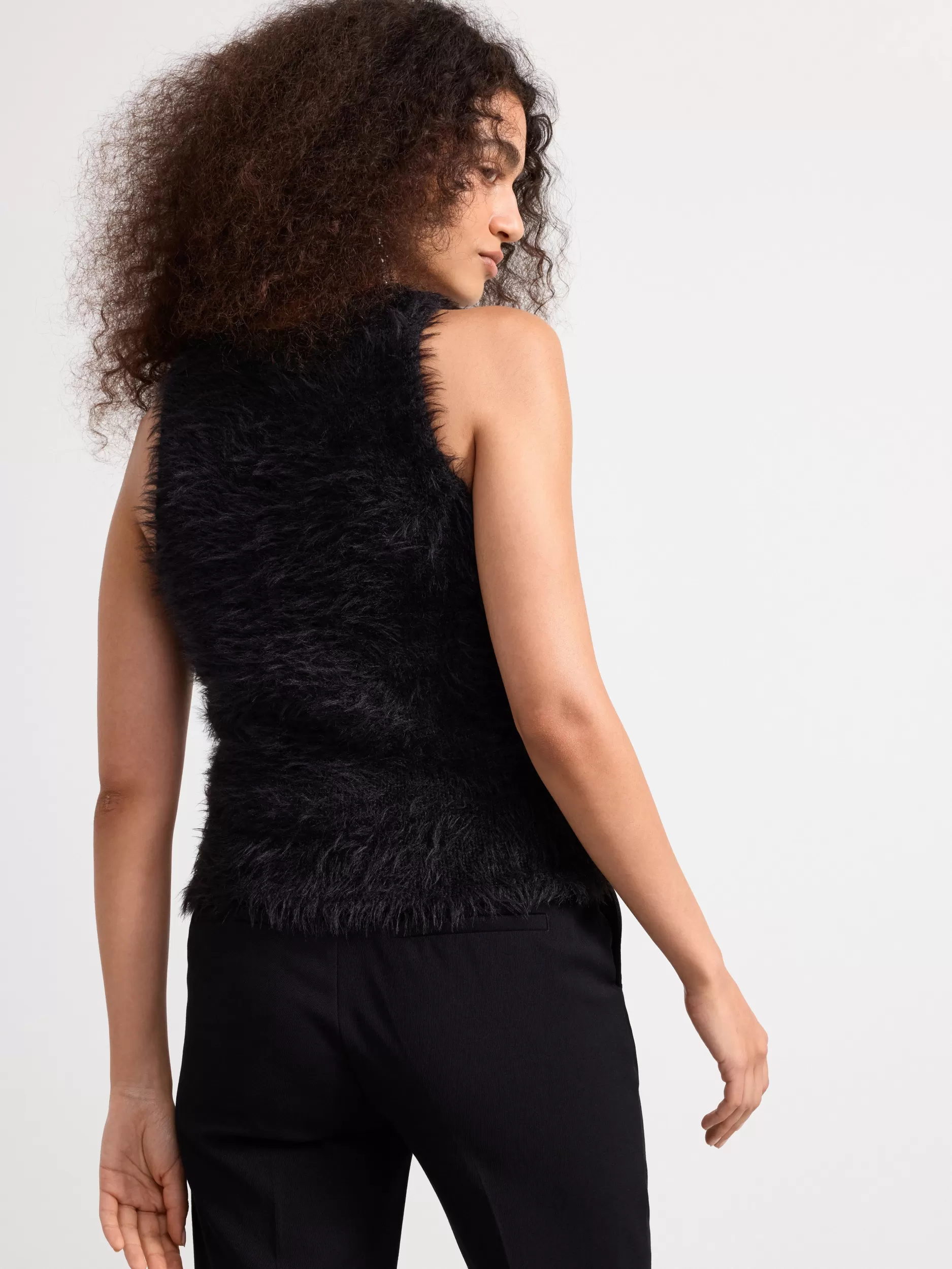 Lindex Topper & T-Skjorter<Fluffy Singlet Black