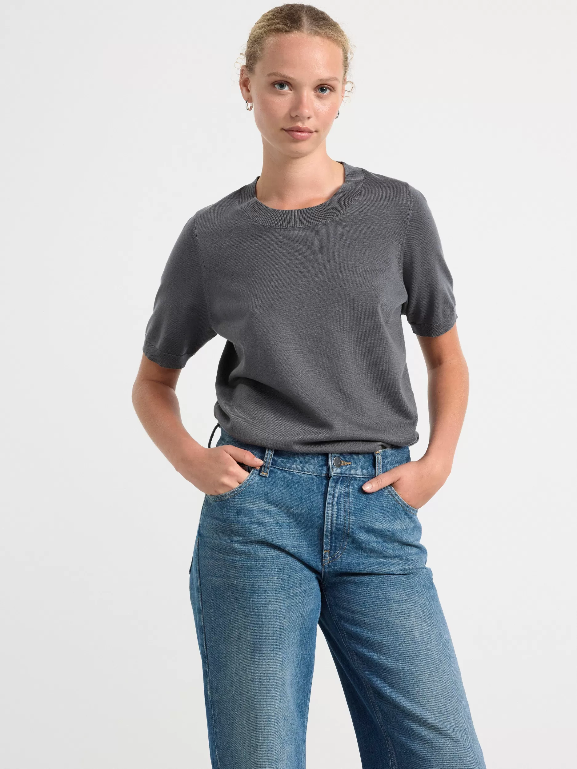 Lindex Gensere & Cardiganer<Genser Finstrikket Dark Grey