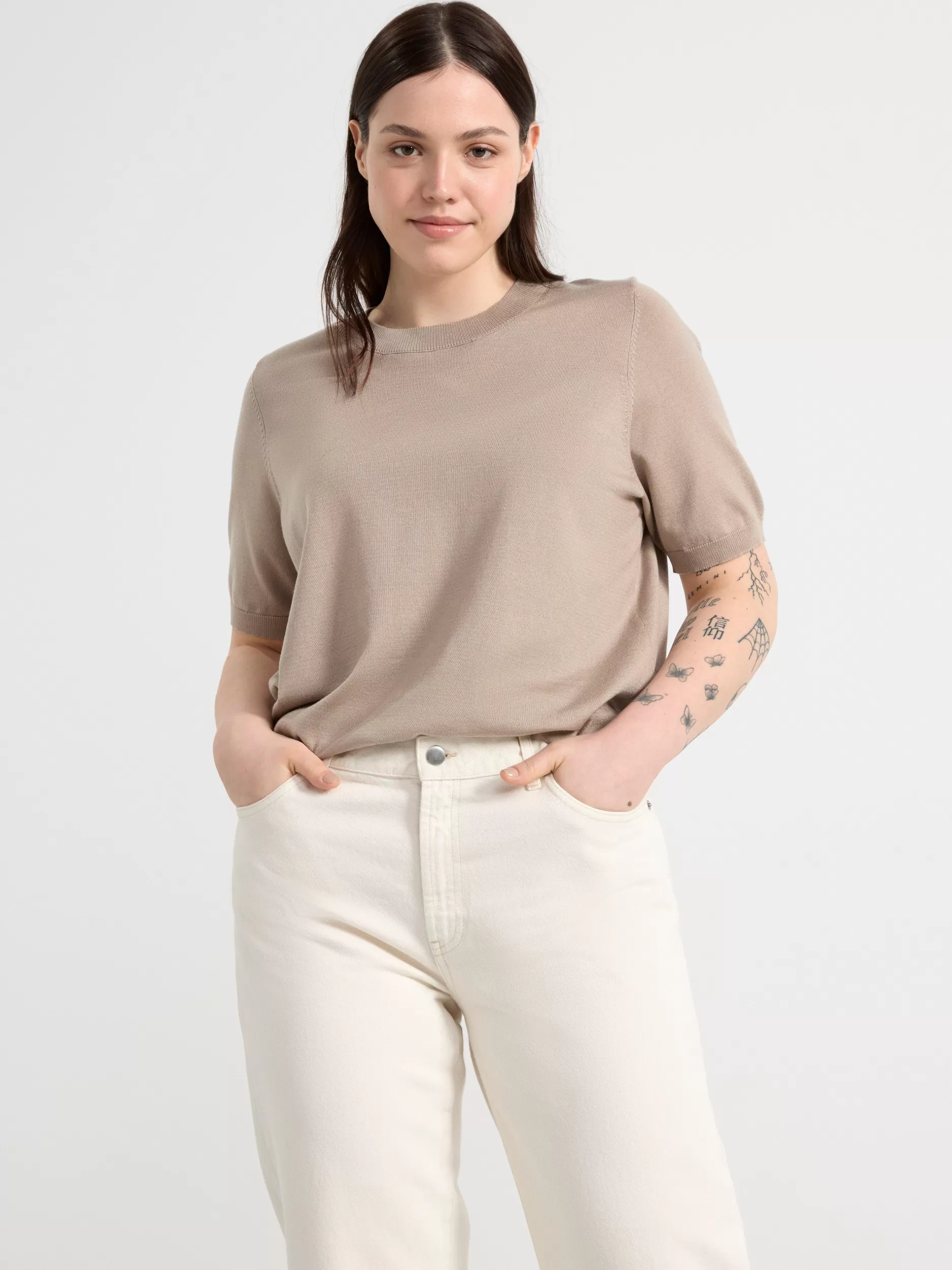 Lindex Gensere & Cardiganer<Genser Finstrikket Light Dusty Beige