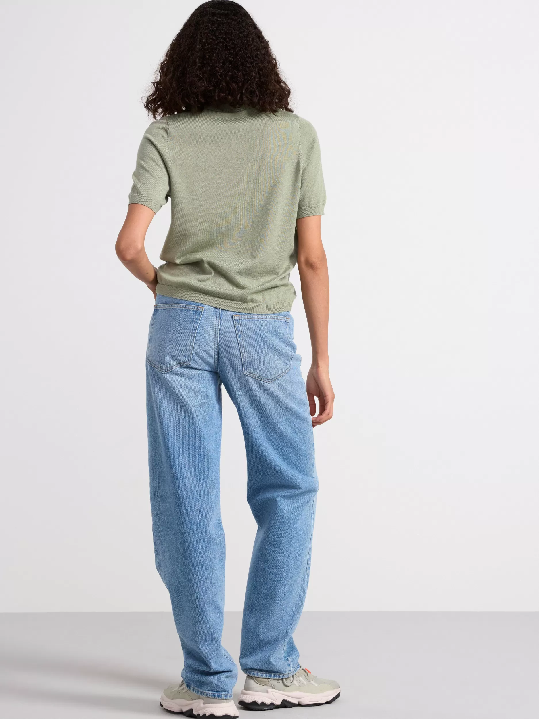 Lindex Gensere & Cardiganer<Genser Finstrikket Light Dusty Green