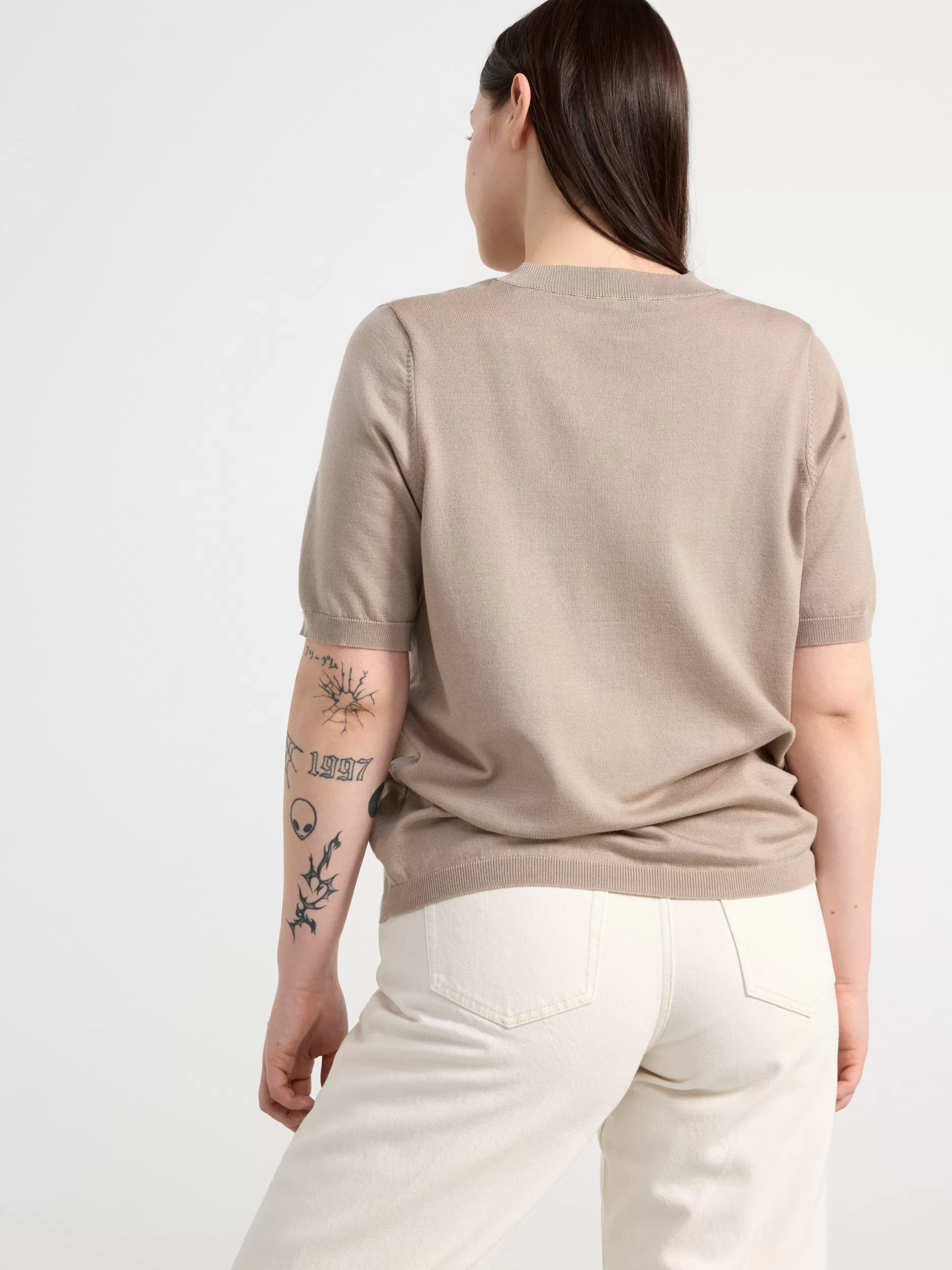 Lindex Gensere & Cardiganer<Genser Finstrikket Light Dusty Beige