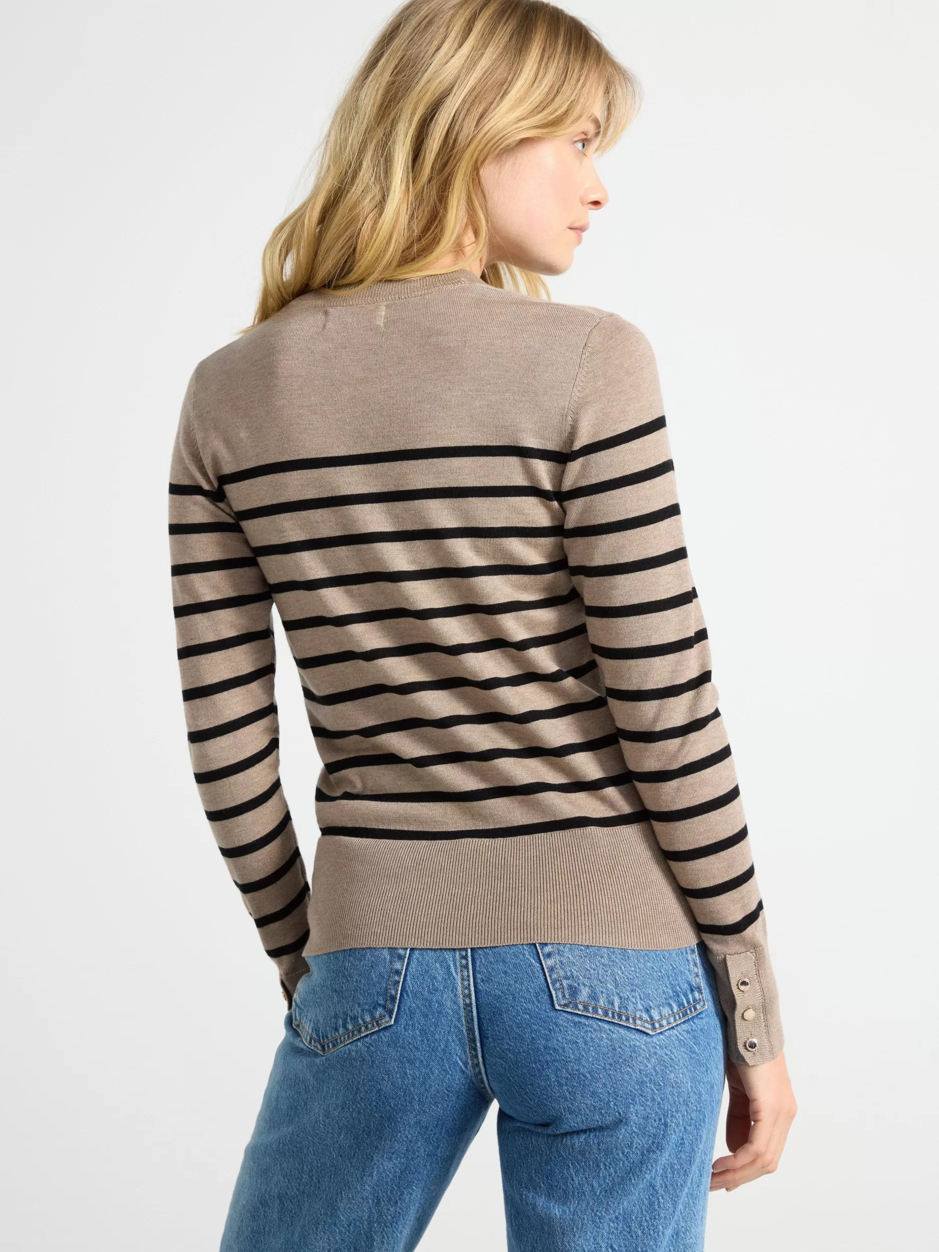 Lindex Gensere & Cardiganer<Genser Finstrikket Light Brown Melange